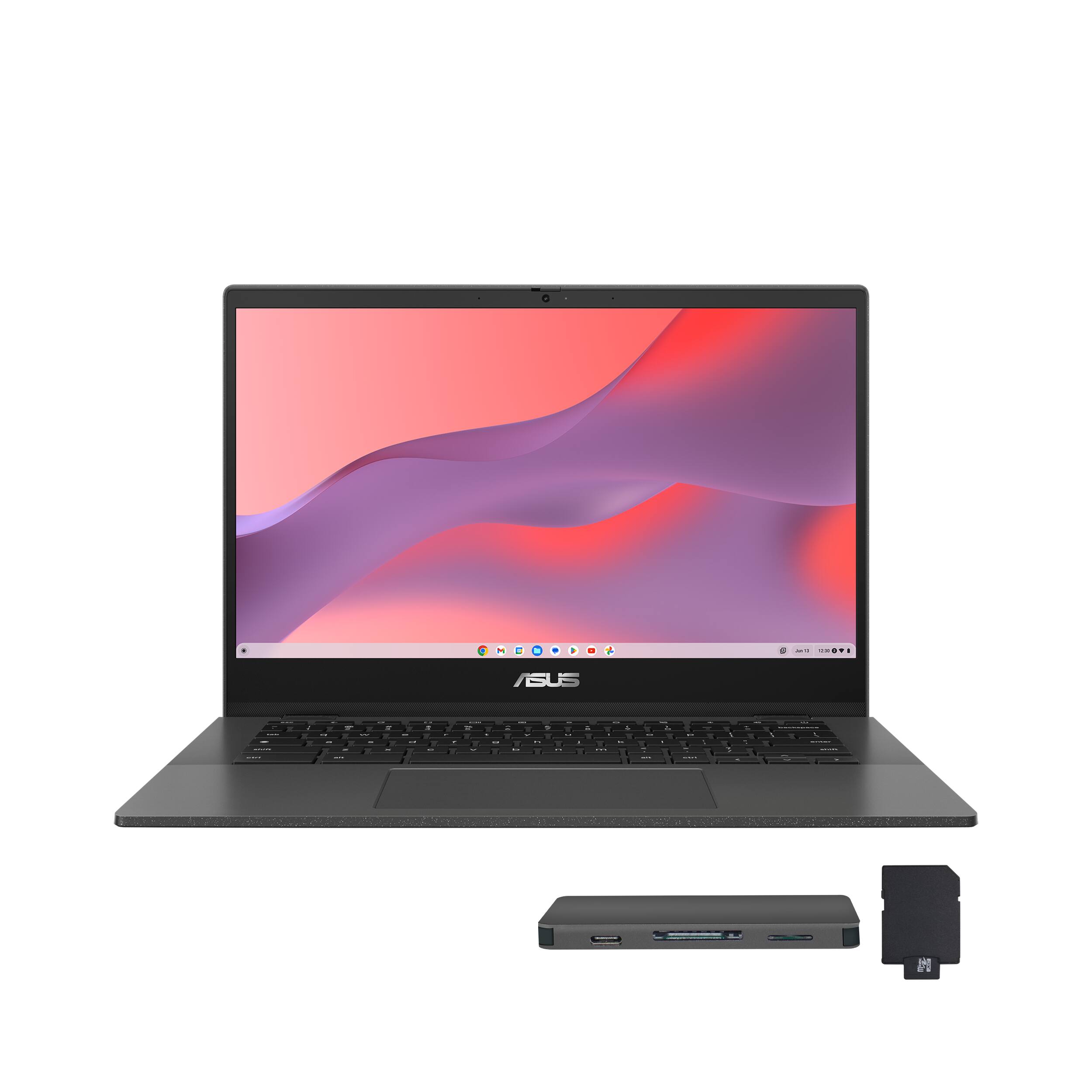 ASUS - Chromebook CM1402 14" FHD Laptop,MediaTek Kompanio 520,4GB LPDDR4X,64GB eMMC+160GB Dock Set,Chrome OS - Gray