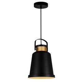 CWI Lighting - Elisa 1 Light Down Pendant With Finish - Black