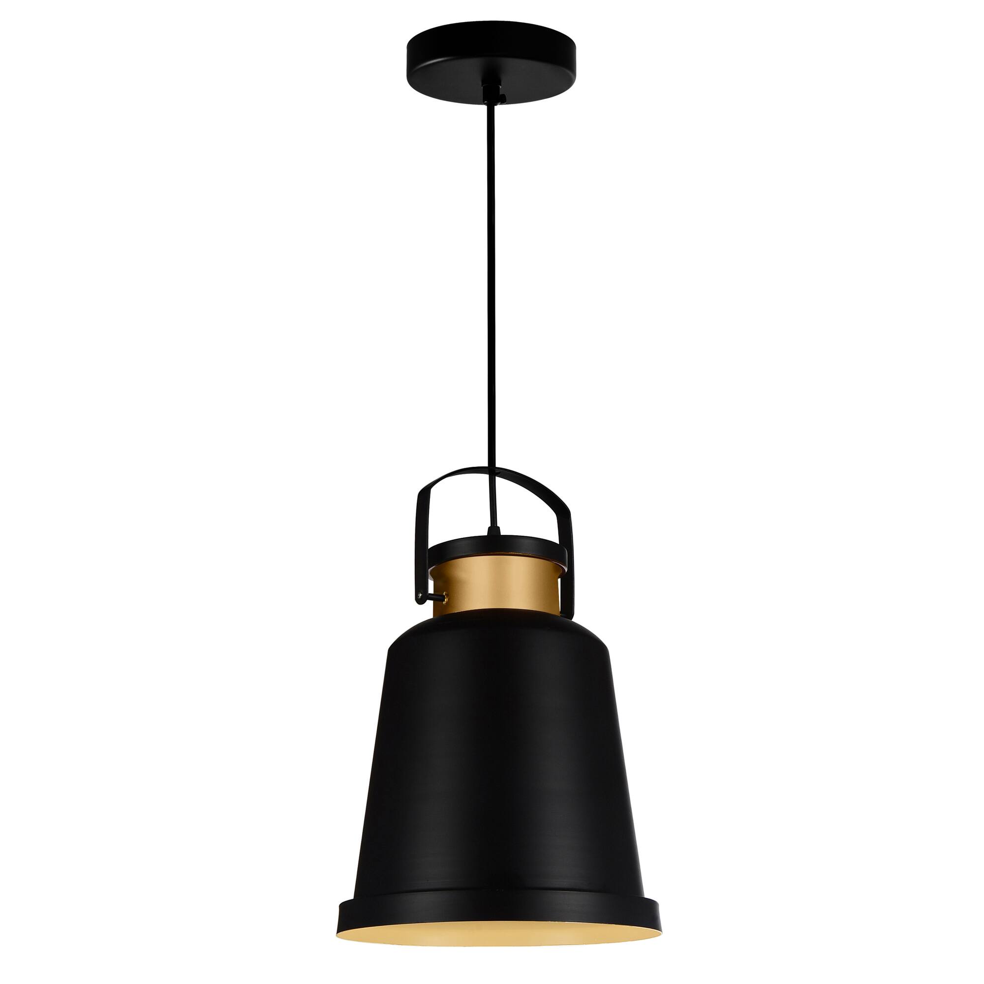 Front. CWI Lighting - Elisa 1 Light Down Pendant With Black Finish - Black.