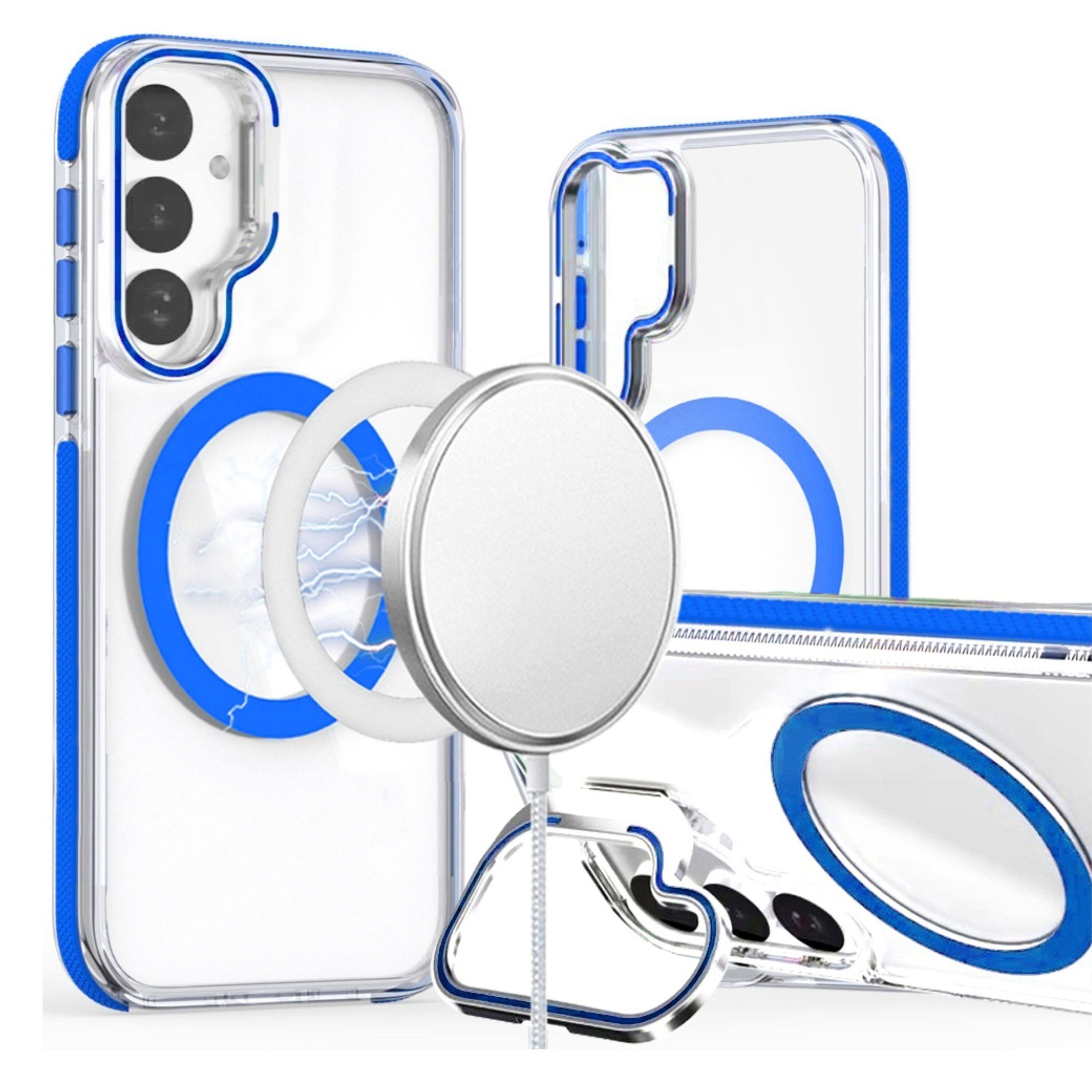 Kitcheniva - Magnetic Circle Lens Stand Cover Phone Case Tempered Glass For Samsung Galaxy S26 - Blue price history on PriceWatchPro