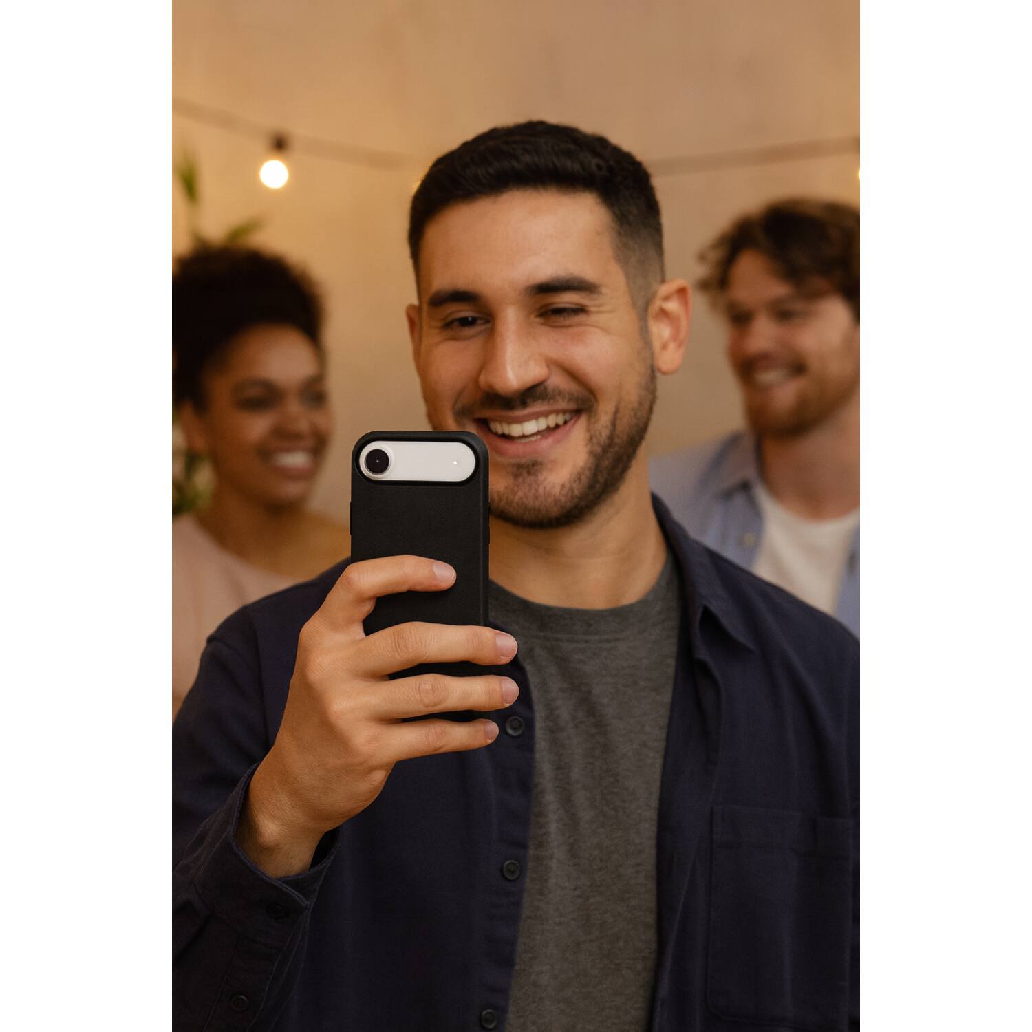 Alt View 3. SaharaCase - Apple iPhone Air Vegan Leather Case | Compatible with Magsafe | Indy Series - Scorpion Black.