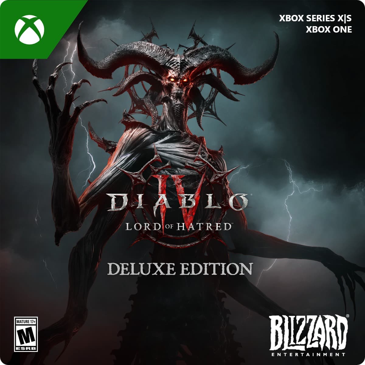 XBOX SERIES X/S XBOX ONE  
DIABLO LORD OF HATRED DELUXE EDITION  
MATURE 13+  
ESRB  
BLIZZARD ENTERTAINMENT