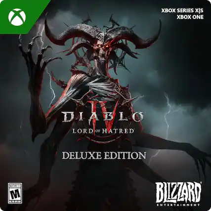 XBOX SERIES X/S XBOX ONE
DIABLO LORD OF HATRED DELUXE EDITION
MATURE 13+
ESRB
BLIZZARD ENTERTAINMENT - M (Mature 17+)