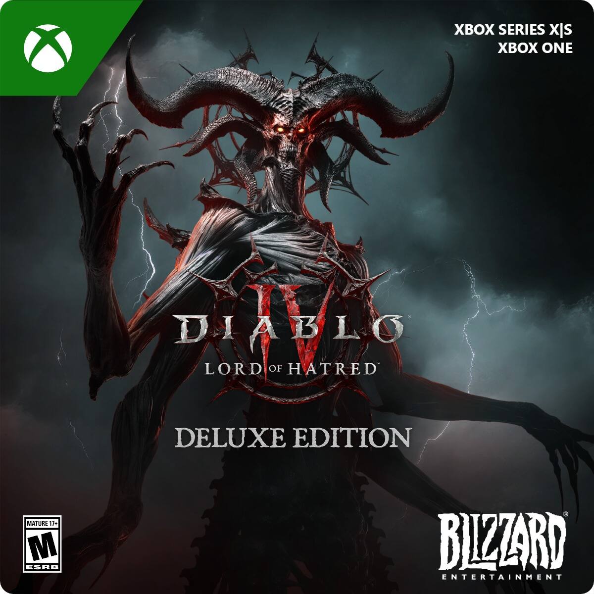XBOX SERIES X/S XBOX ONE  
DIABLO LORD OF HATRED DELUXE EDITION  
MATURE 13+  
ESRB  
BLIZZARD ENTERTAINMENT - M (Mature 17+)