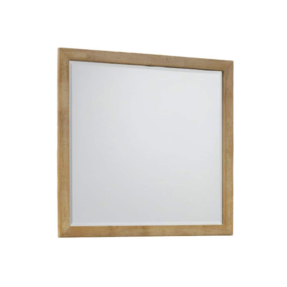 Starlight Canyon Home - Modern Farmhouse Bedroom Vanity Mirror Single Piece Stylish Design - Light Oak