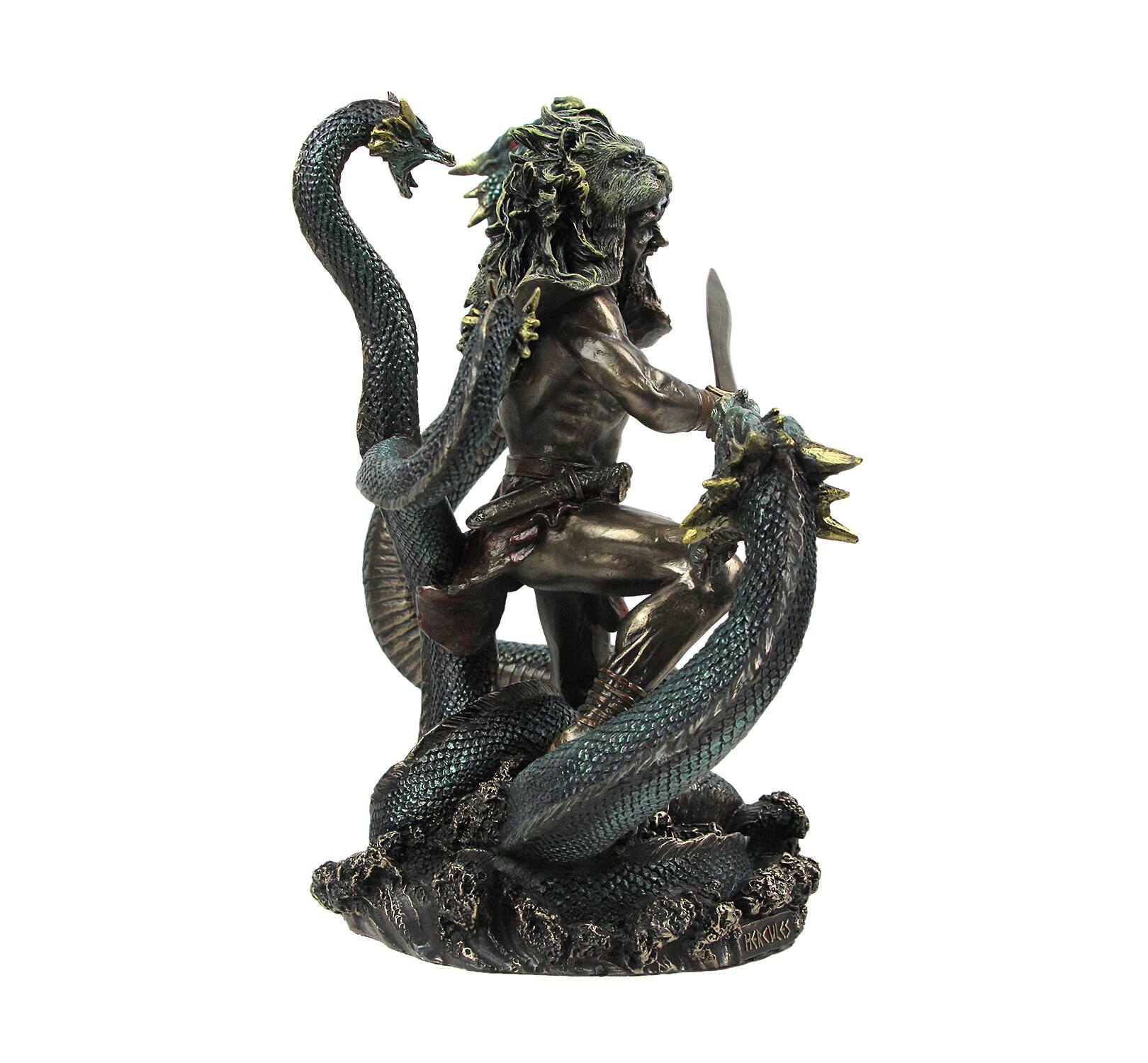 Alt View 3. Veronese Design - Bronze Finished Hercules Battling Hydra Statue Labors of Heracles - Bronze.