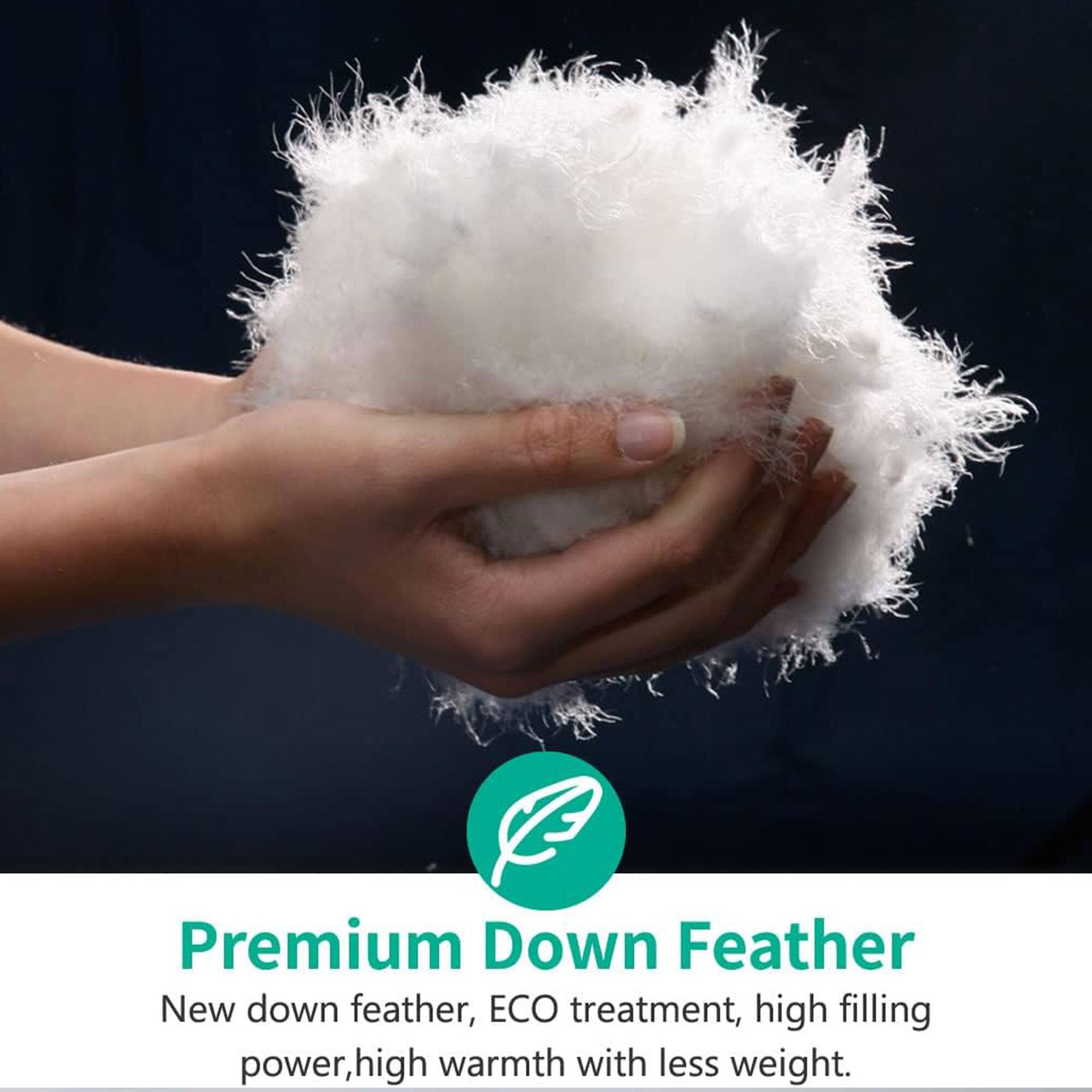 Premium Down Feather  
New down feather, ECO treatment, high filling power, high warmth with less weight.