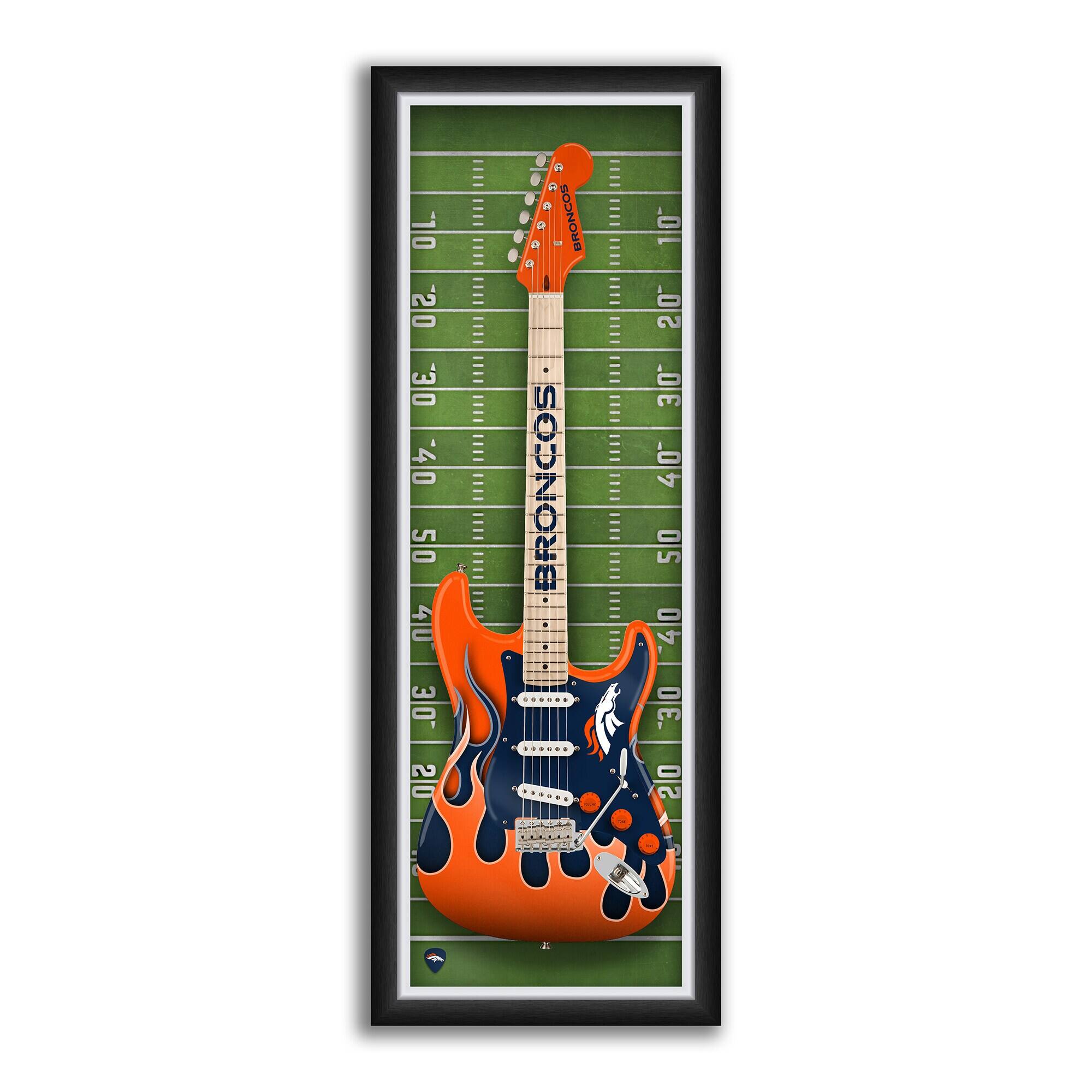 14" x 37" Framed Electric Guitar Print