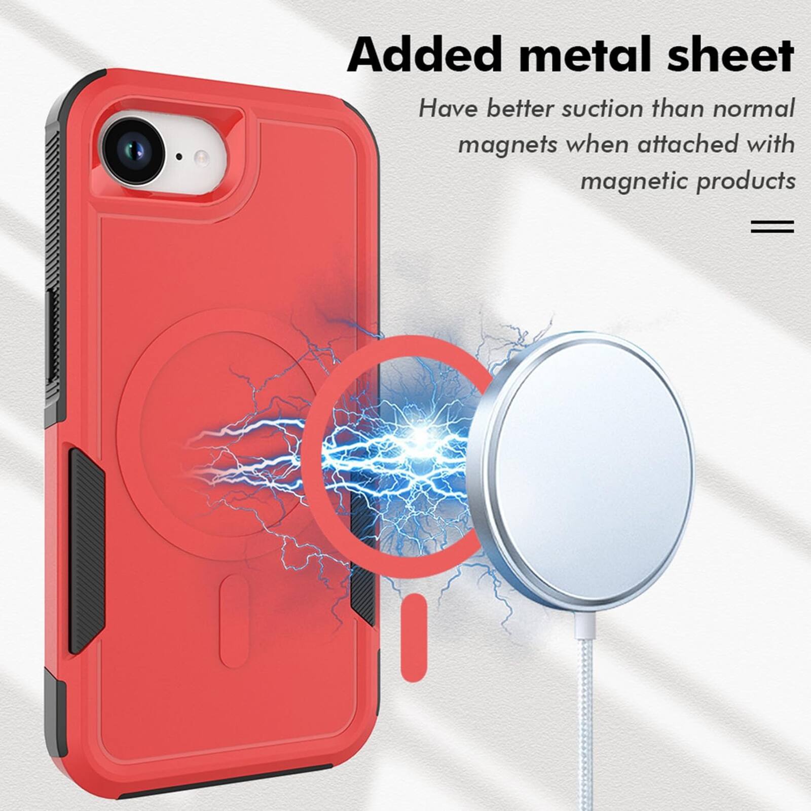 Added metal sheet  
Have better suction than normal magnets when attached with magnetic products