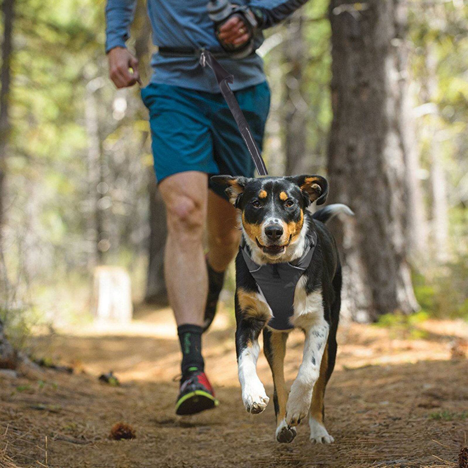 Alt View 8. Ownpets - Adjustable Waist Bag & Elastic Shock-absorbing Dog Leash with Safety Reflective Strips - Grey.