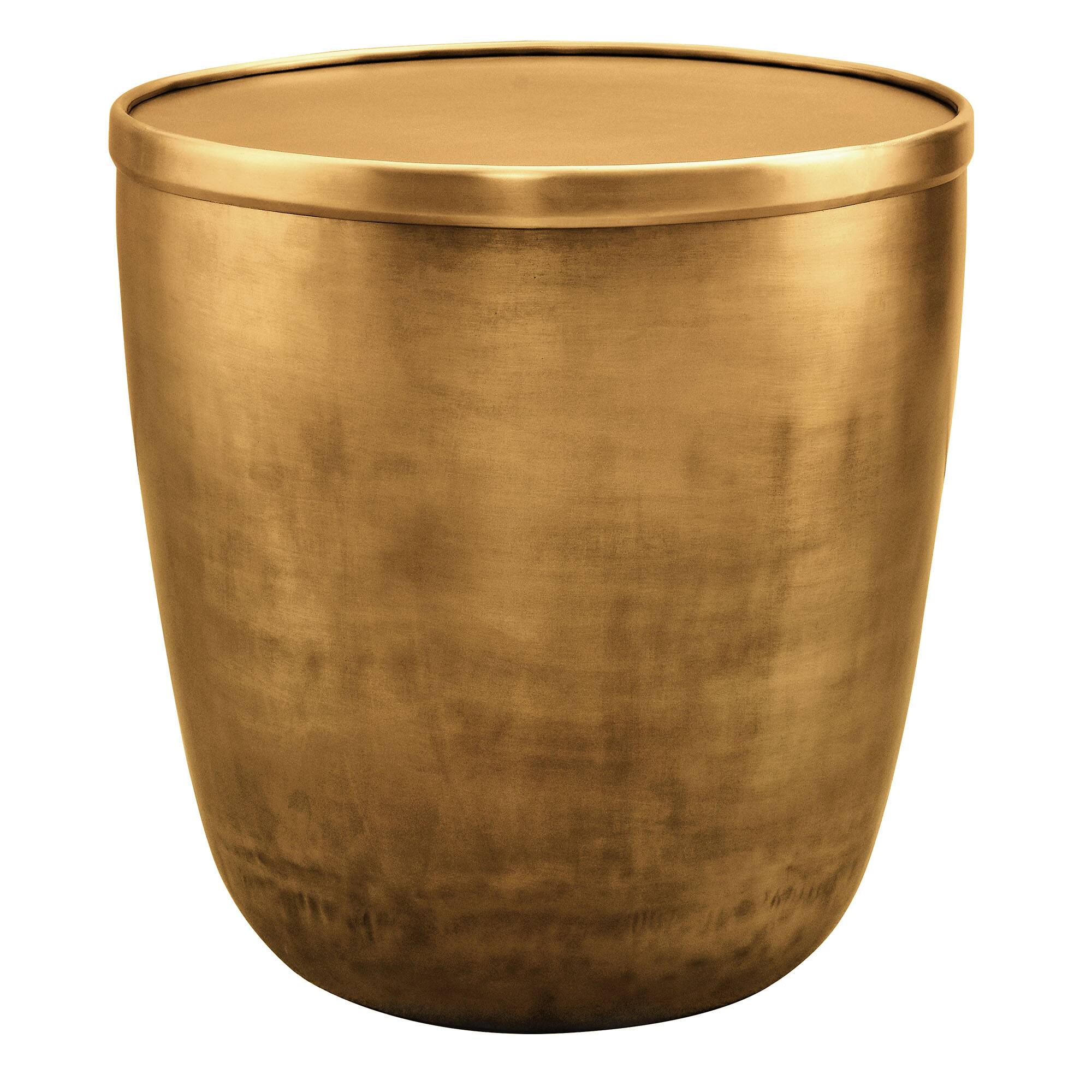 Angle. Modway - Viora Metal Storage Side Table by Modway - Burnished Brass.