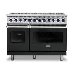 Viking - 48"W./24"D. Dual Fuel Sealed Burner Range-8 Burners - Antique Bronze