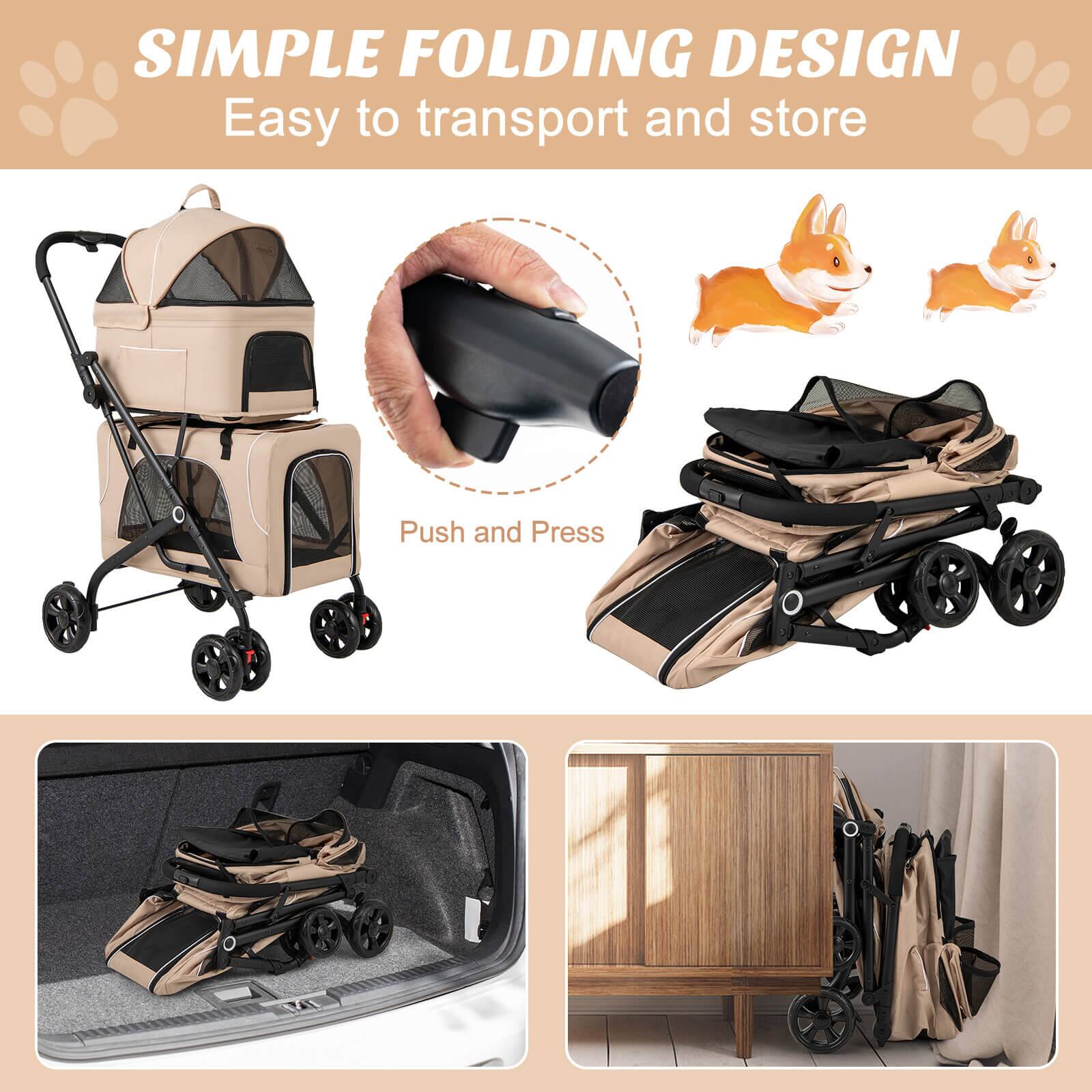 SIMPLE FOLDING DESIGN  
Easy to transport and store  

Push and Press