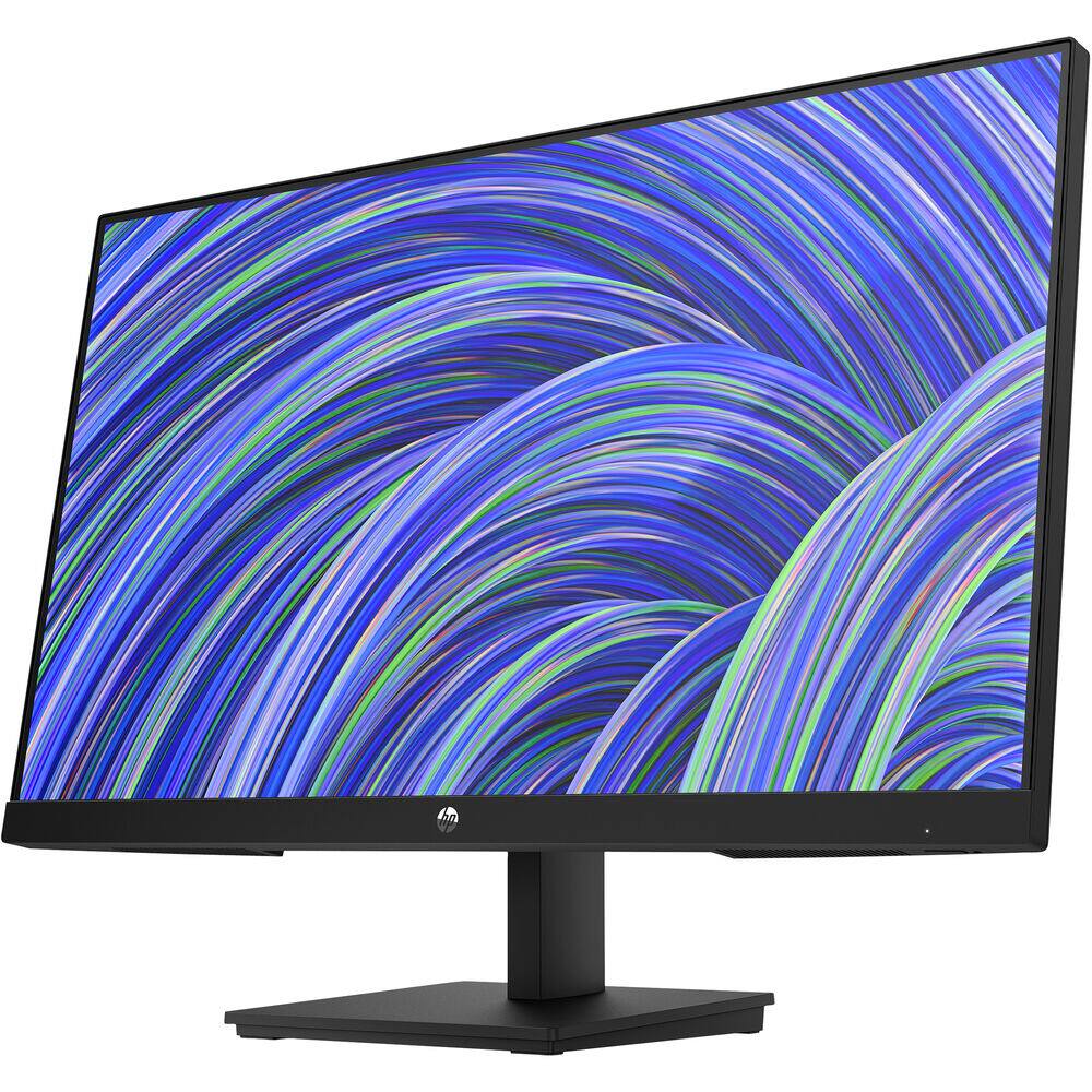 Left. HP - HP V24i G5 24" FHD IPS Monitor, AMD FreeSync, Flicker Free, Displayport, HDMI & DKZ Hub, Black Color (65P58AA#ABA) 2Pack - Black.