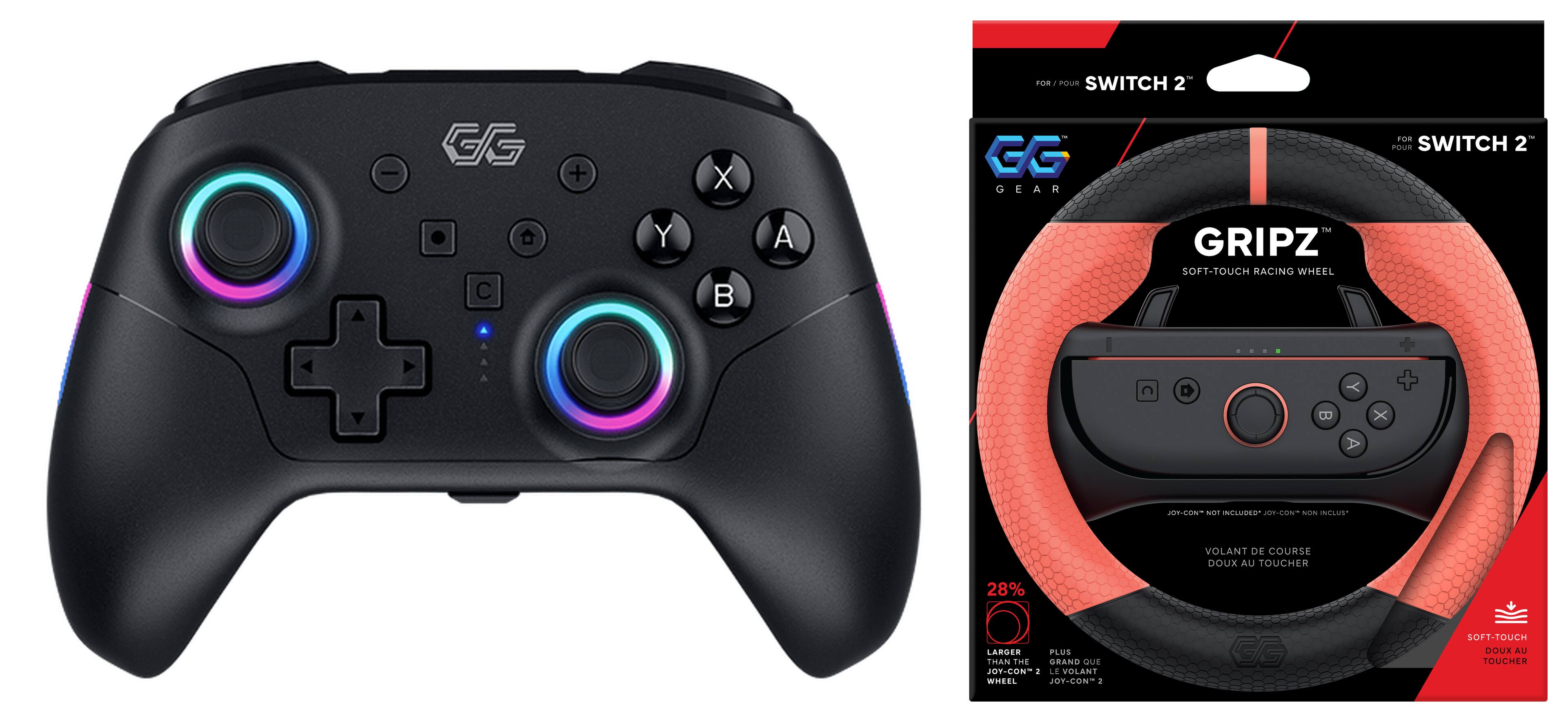 FOR SWITCH 2

GG GEAR

GRIPZ SOFT-TOUCH RACING WHEEL

JOY-CON NOT INCLUDED* JOY-CON NON INCLUS*

VOLANT DE COURSE DOUX AU TOUCHER

28% LARGER THAN THE GRIPZ WHEEL JOY-CON 1 LE VOLANT WHEEL JOY-CON 1

GG SOFT-TOUCH DOUX AU TOUCHER