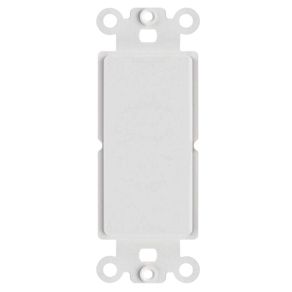 Cmple.com - Cmple - Decorator Wall Plate Insert Decorative Faceplate Standard Keystone Wall Plate Cover - Blank - White