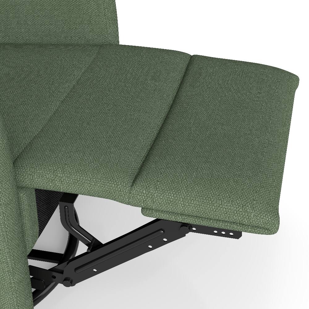 Alt View 9. Loheer - Loheer Power Swivel Recliner Chair Dark Green Rocker Recliner for Small Spaces Nursery Glider Recliner with USB Port - Dark Green.