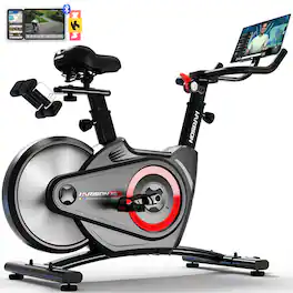 HARISON - Magnetic Semi-Commercial & Home Bike, 400LB, Dial Resistance, BT, Tablet Holder, Comfortable, Rear Flywheel(BBX8) - Black