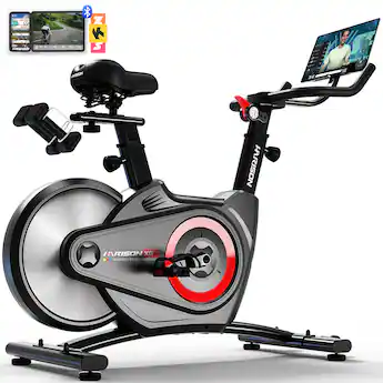 interactive stationary bicycle Elite Smart Upright Exercise Bike A 22 LB flywheel ensures a smooth HARISON Magnetic Exercise Bike, 400