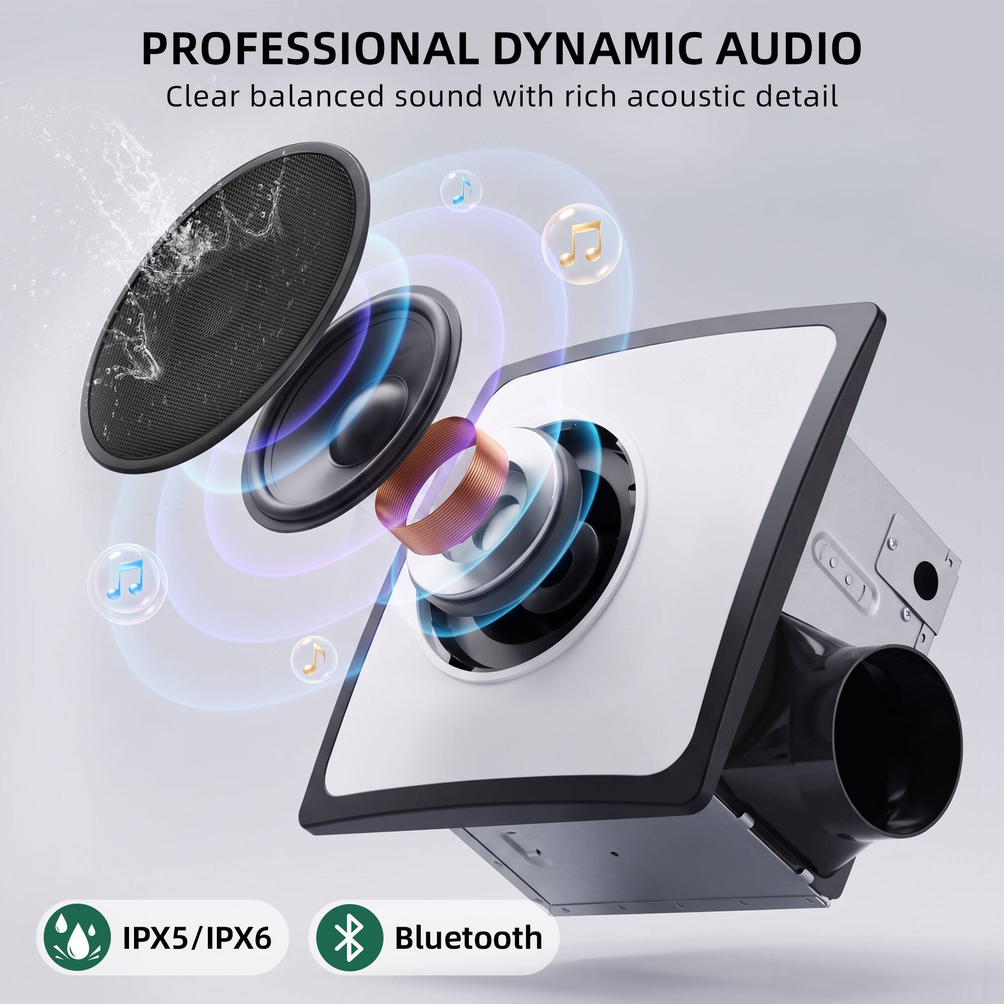 PROFESSIONAL DYNAMIC AUDIO  
Clear balanced sound with rich acoustic detail  

IPX5/IPX6  
Bluetooth