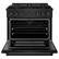 Angle. ZLINE - 36 in. Wide 6 Burner Black Stainless Paramount Dual Fuel Range with DuoPro and Convection Oven (PSDRB-36) - Black Stainless Steel.