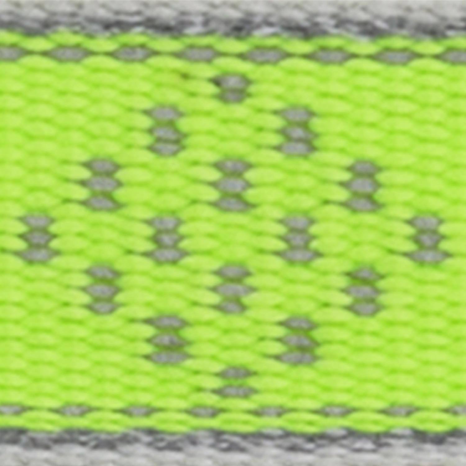 Left. LupinePet - LupinePet Reflective Green Diamond Nylon Dog Adjustable Collar - Green.