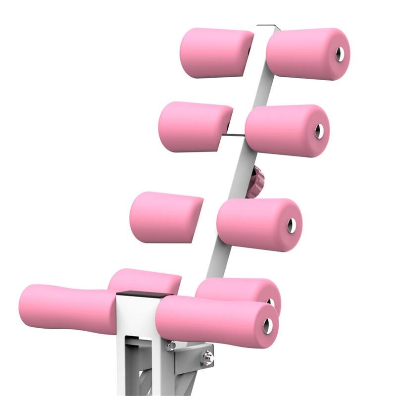 Back. HTUTWOO - Deep Squat Machine - Glutes Trainer with Resistance Bands, Squat Assist Trainer for Core & Legs Workout, for Home Gym - Pink.