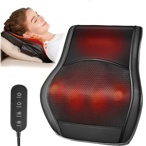 Front. DORLUKFU - Neck and Back Massager for Pain Relief Deep Tissue with Heat, Shiatsu Shoulder Massager with Bi-Directional Rotating.