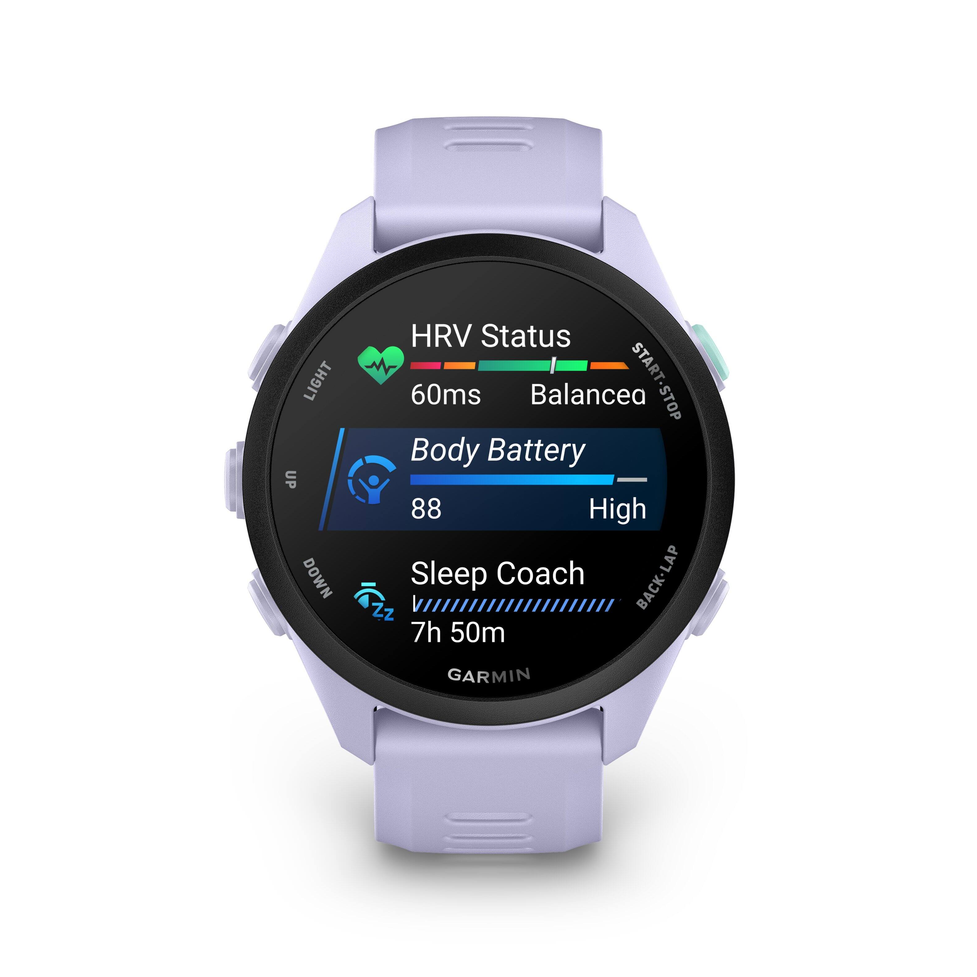 HRV Status  
60ms Balanced  

Body Battery  
88 High  

Sleep Coach  
7h 50m  

GARMIN