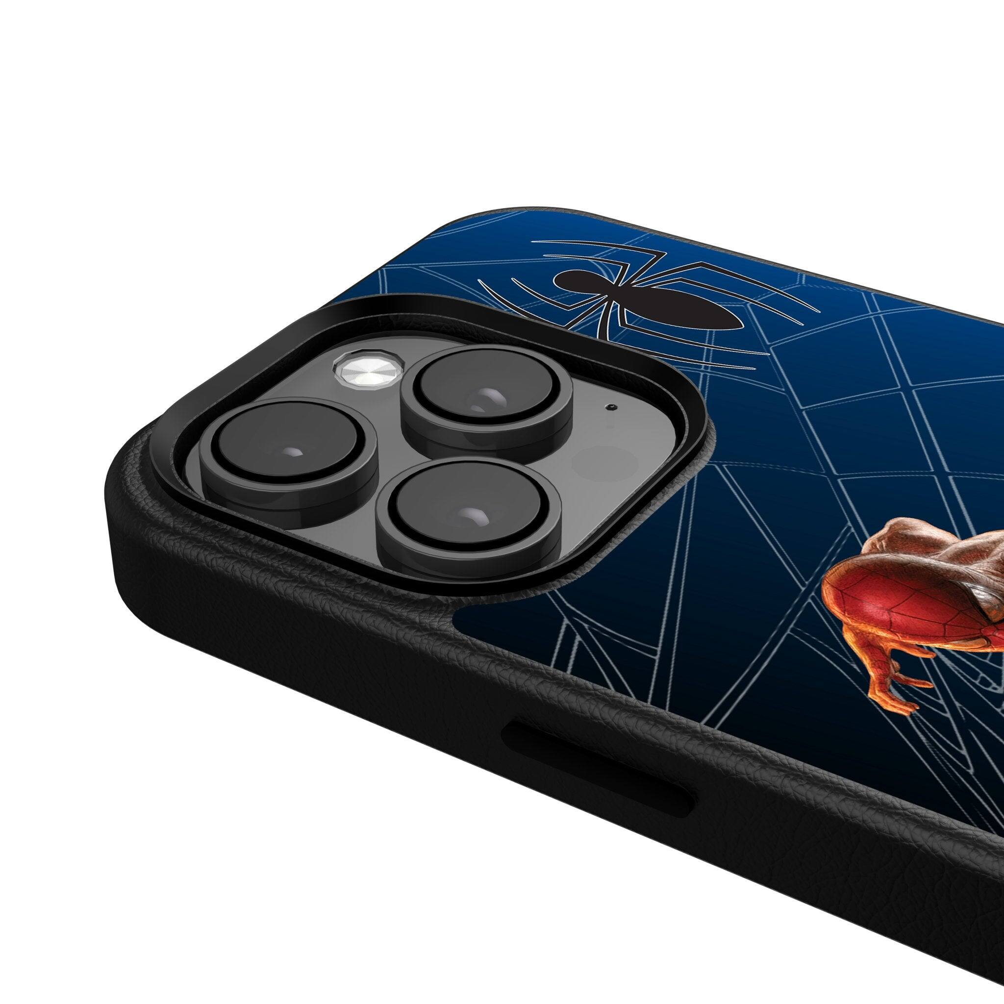 Left. Keyscaper - Marvel MechLine MagSafe Compatible Phone Case - Apple iPhone 16 Pro Max - Spider-Man.