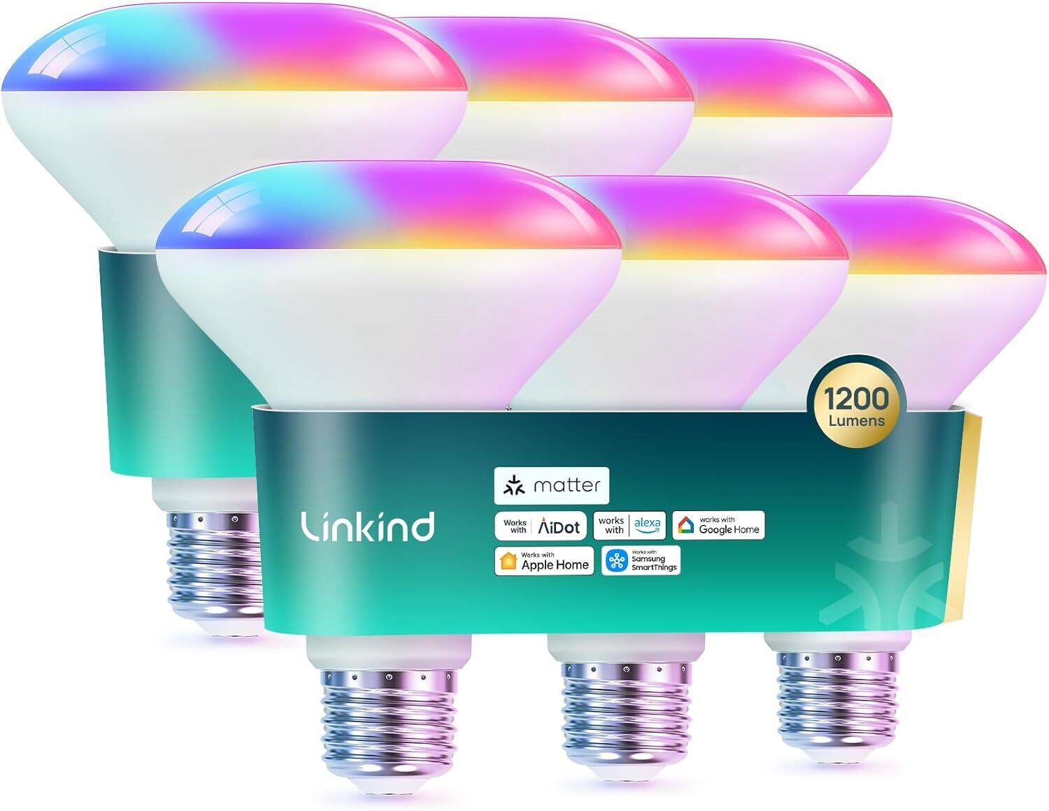 1200 Lumens
Linkind
Works with:
- Matter
- AiDot
- Alexa
- Apple Home
- Samsung SmartThings
- Google Home
