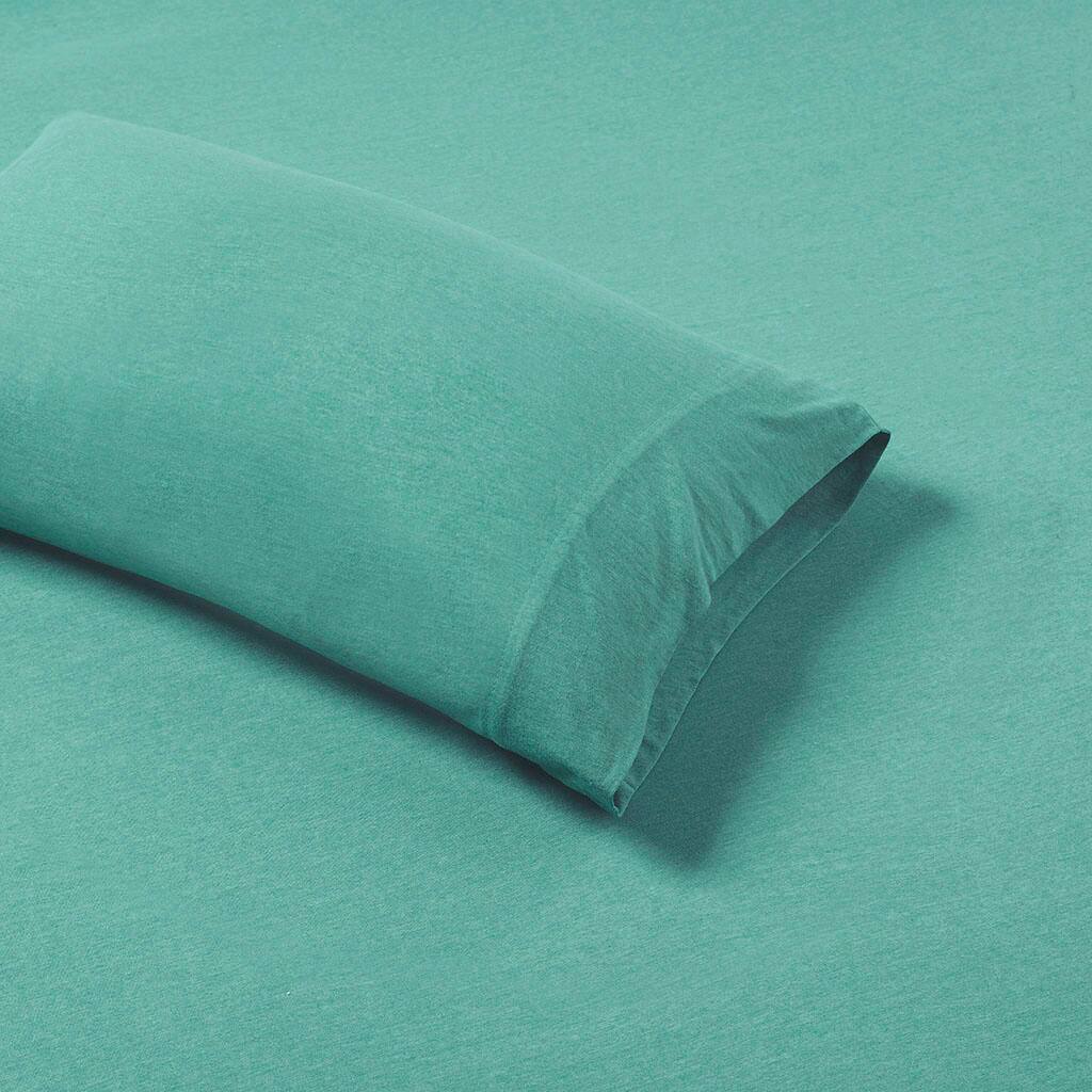 Alt View 2. Gracie Mills - Gracie Mills Atlas All-Season Cotton Blend Jersey Knit Sheet Set - Aqua.