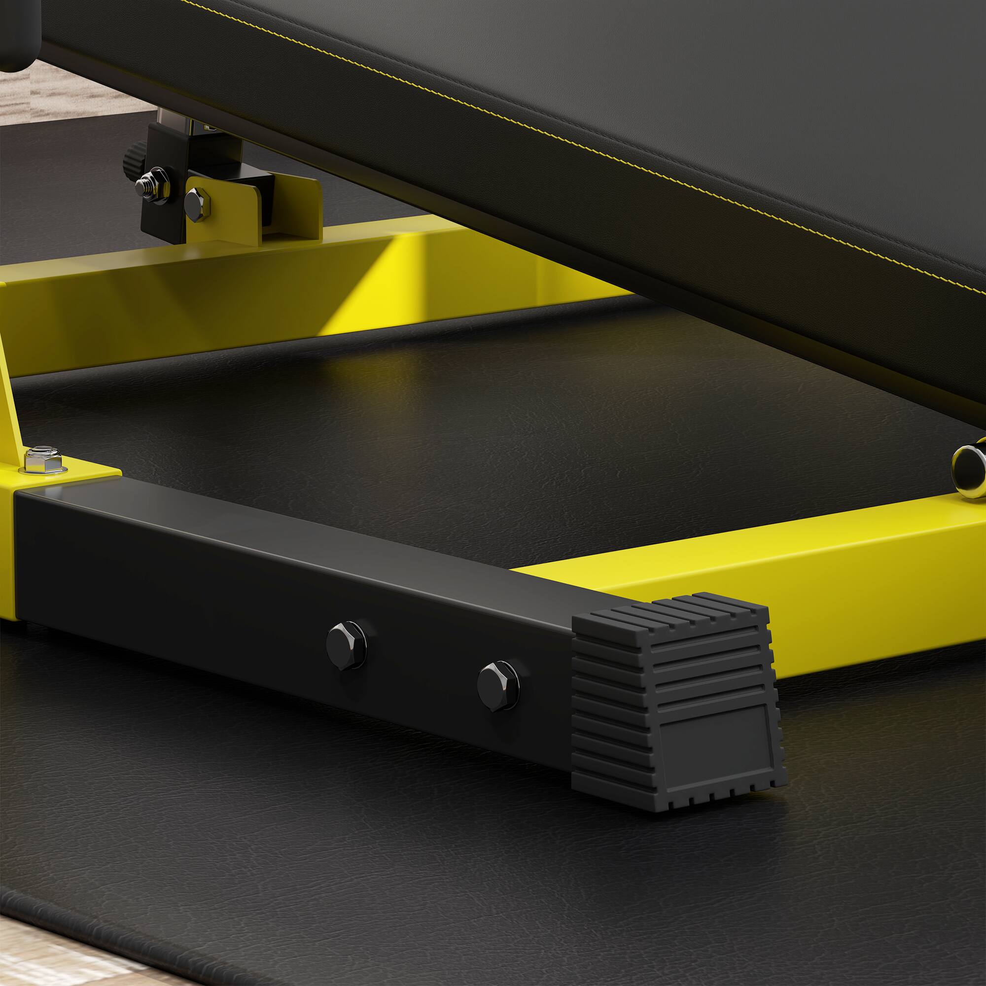 Alt View 8. Soozier - Vertical Leg Press Machine, 660LBS Capacity, Leg Strength Training Machine with Adjustable Leg, Back - Yellow.