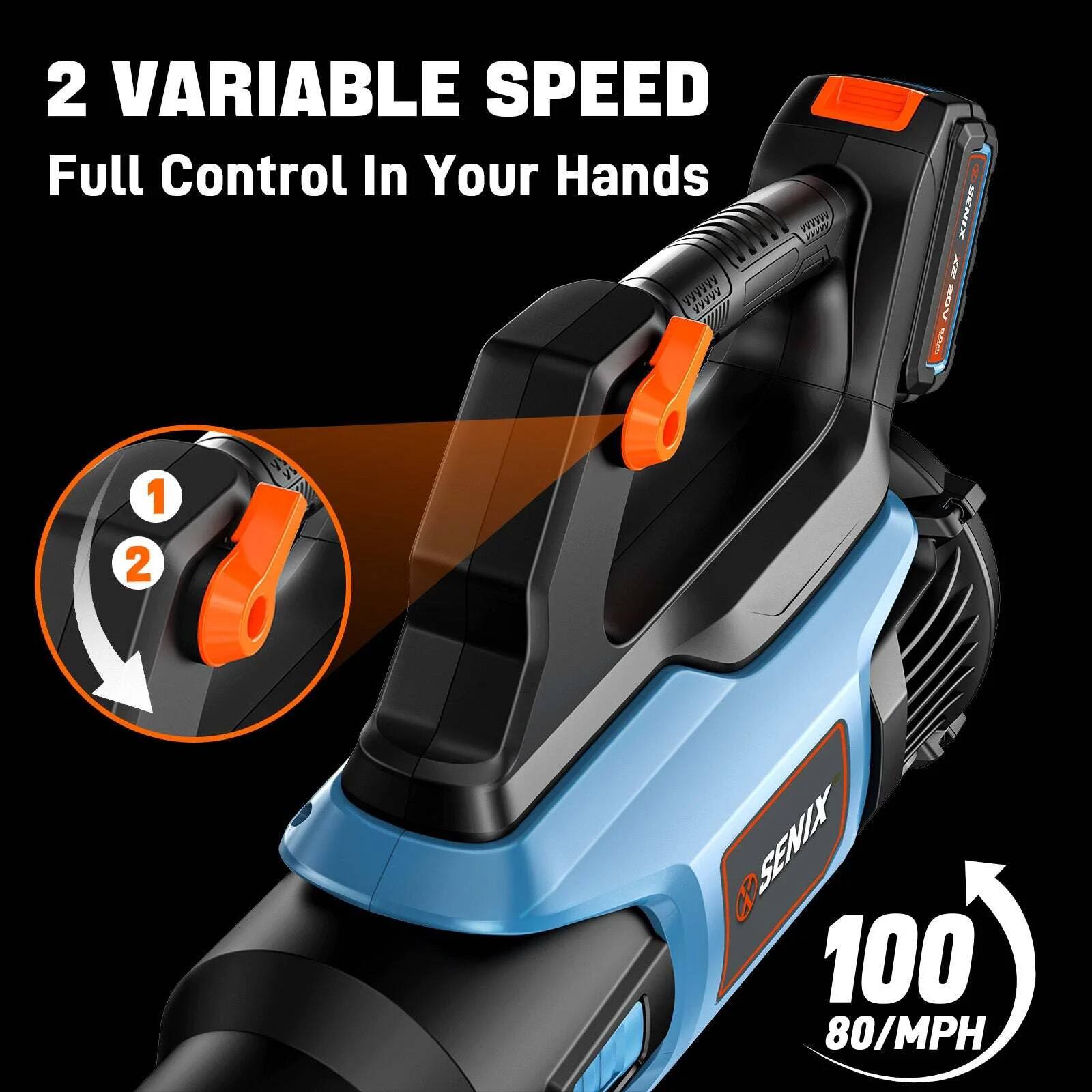 2 VARIABLE SPEED  
Full Control In Your Hands  

SENIX G2  
100 80/MPH