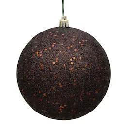 Vickerman - 6" Sequin Ball Drilled 4 per Bag - Chocolate