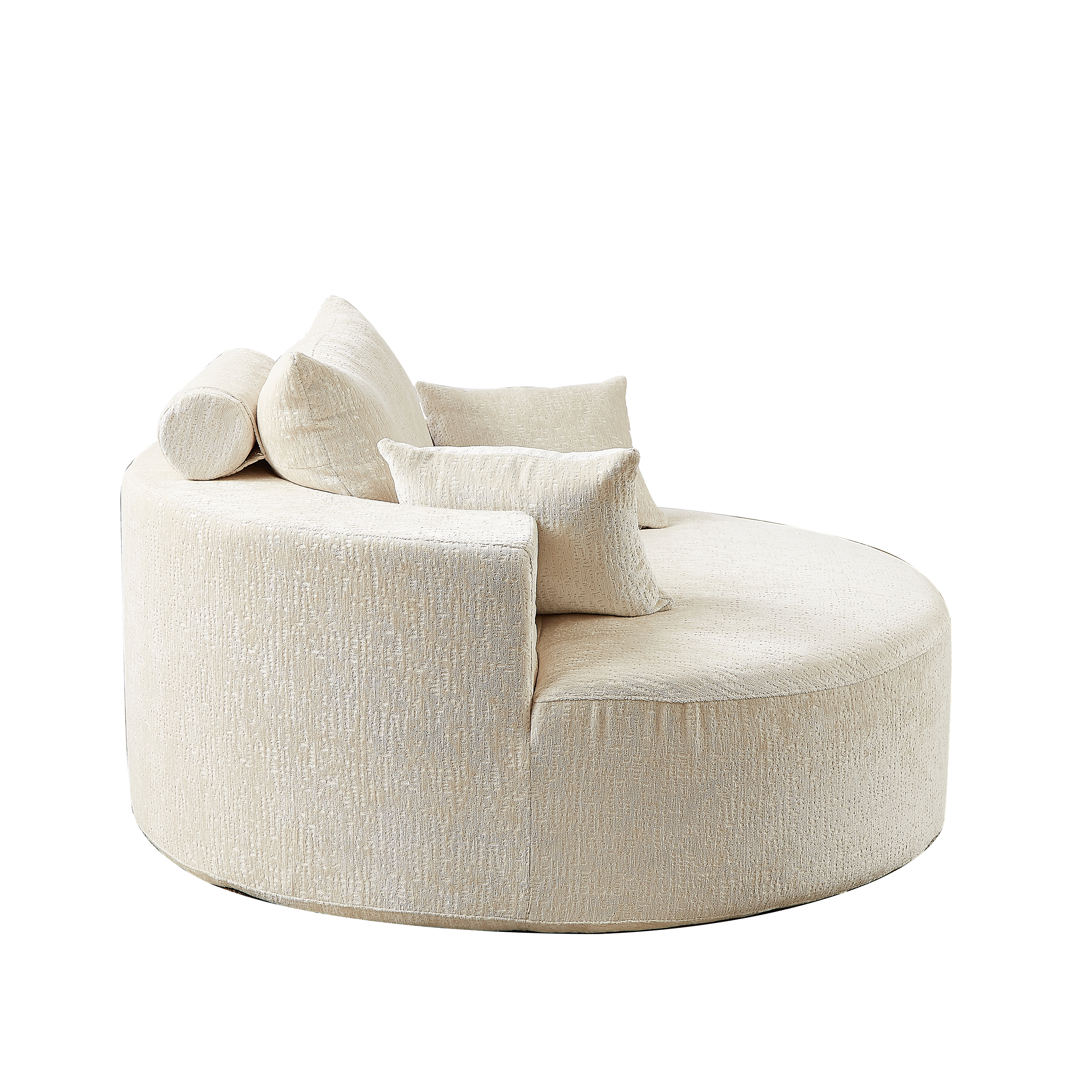 Alt View 1. Roomtec - 55L Polyester Sponge single sofaNo Assembly RequiredFluffy Modern Sleeper Chair for Living room Bedroom Lounge and - Beige.