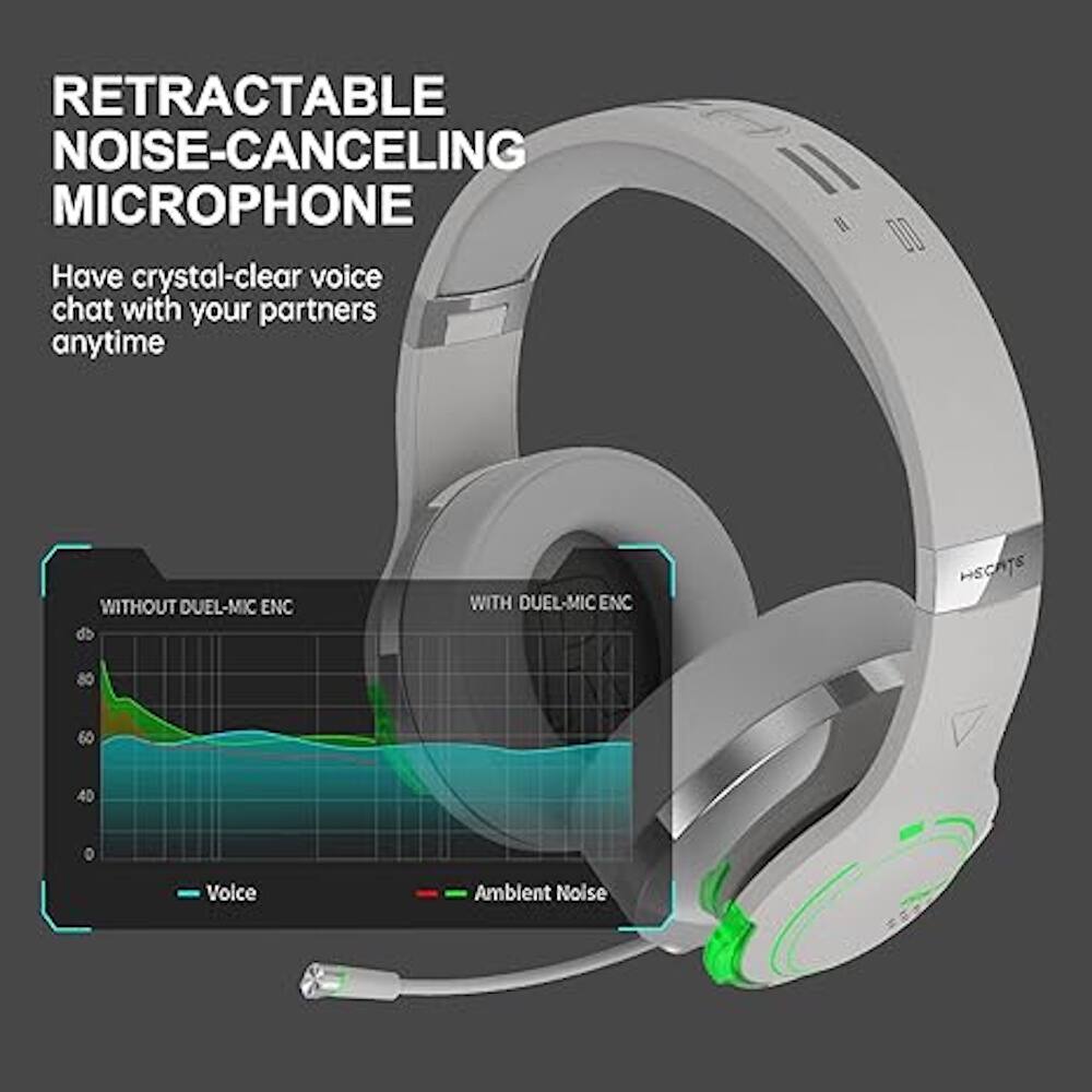 RETRACTABLE NOISE-CANCELING MICROPHONE: Have crystal-clear voice chat with your partners anytime without Duel-Mic ENC.