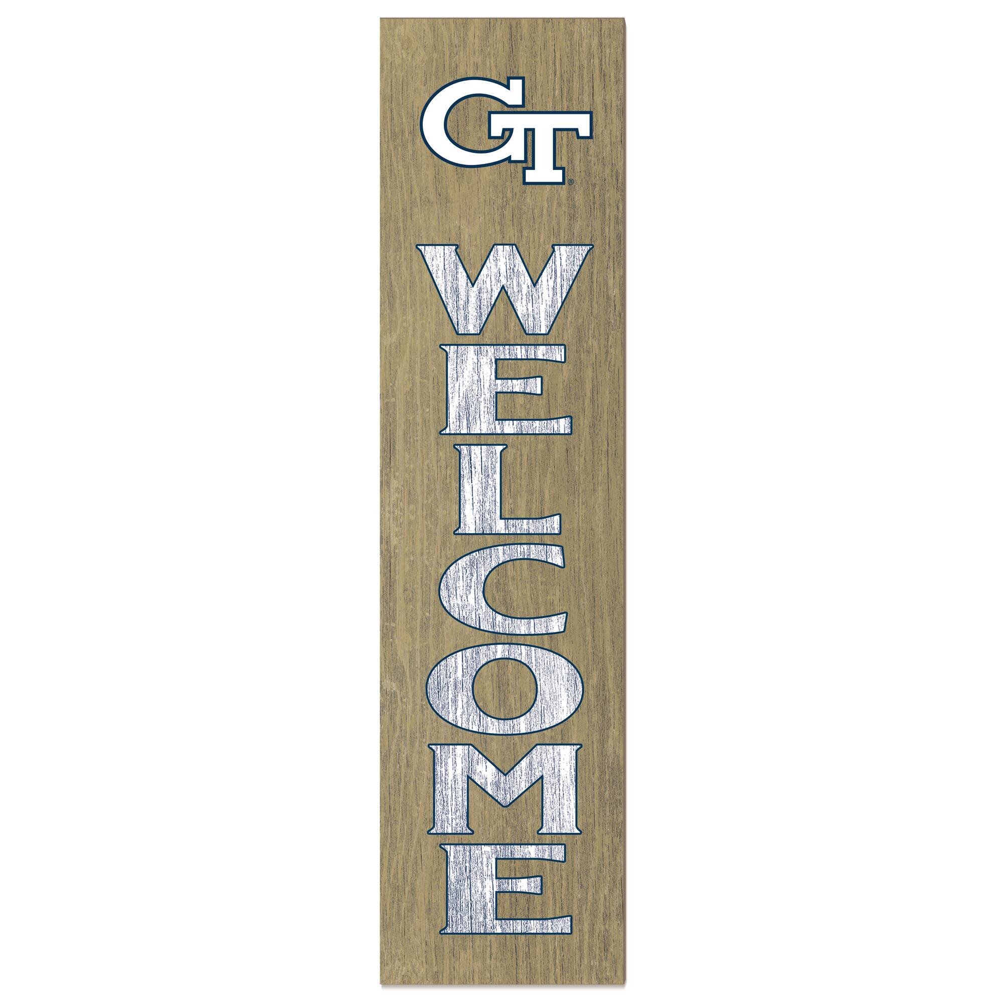 Georgia Tech Yellow Jackets 12'' x 48'' Welcome Outdoor Leaner