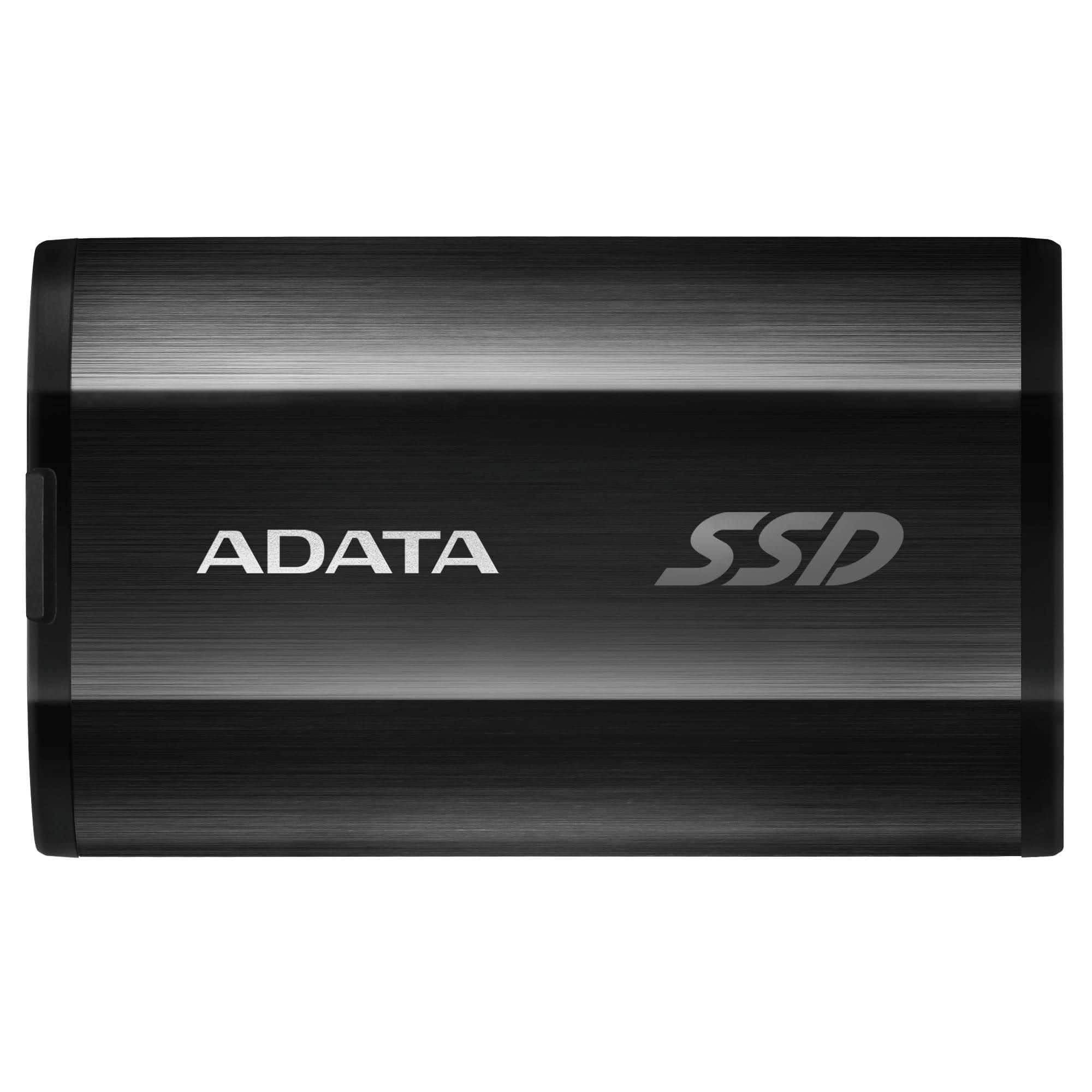 Front. ADATA - SE800 IP68 512GB External USB 3.2 Gen 2 USB-C Portable SSD Rugged SuperSpeed - Black.