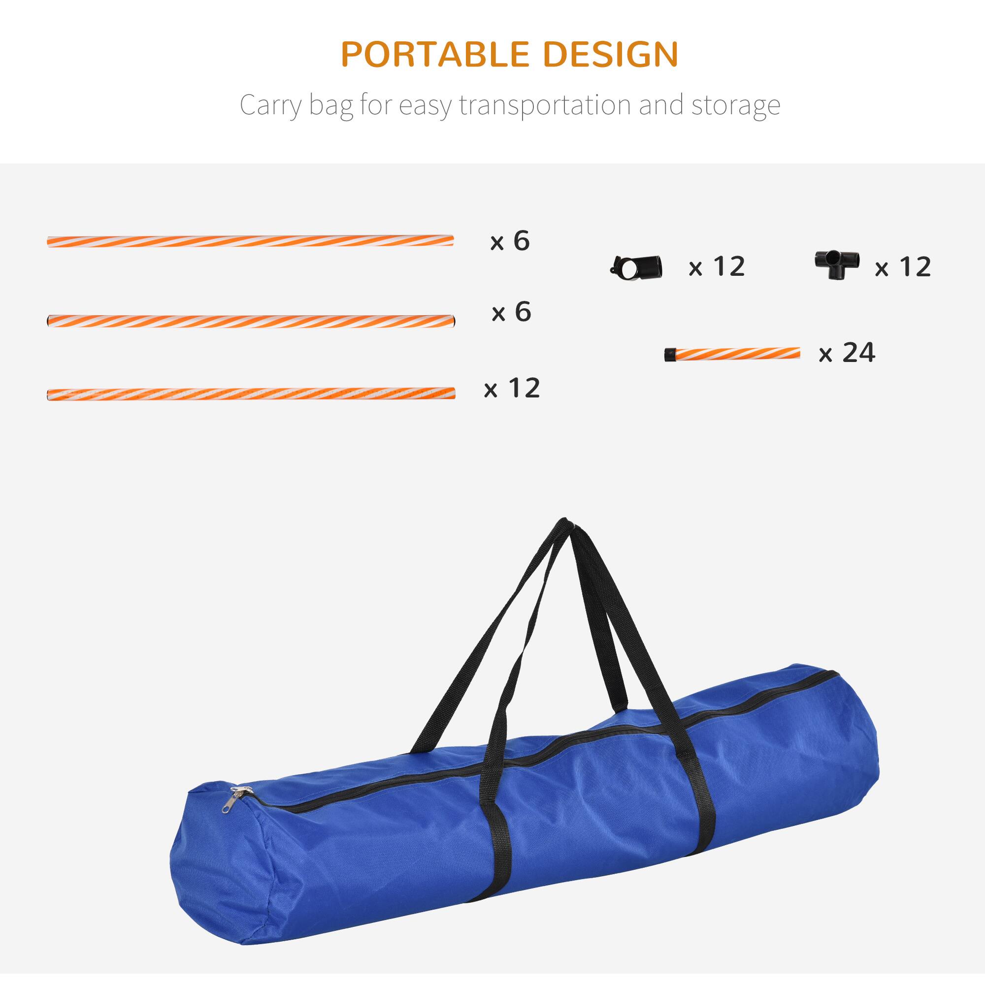 PORTABLE DESIGN  
Carry bag for easy transportation and storage  

- x 6  
- x 6  
- x 12  
- x 12  
- x 24