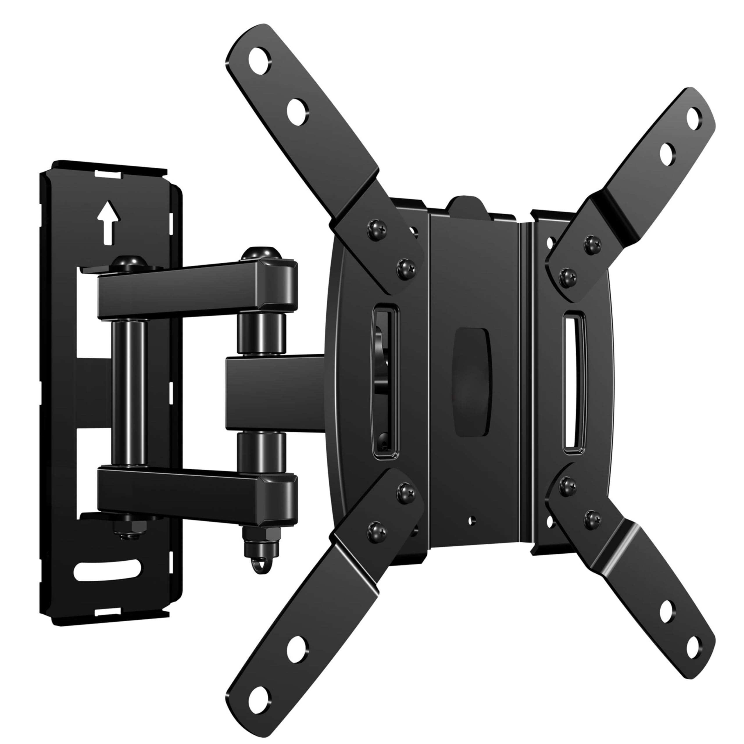 Sanus - Full Motion TV Wall Mount for 19 - 40" TVs - Single Stud Design Tilts, Extends & Swivels - DIY Install w/ Hardware - black