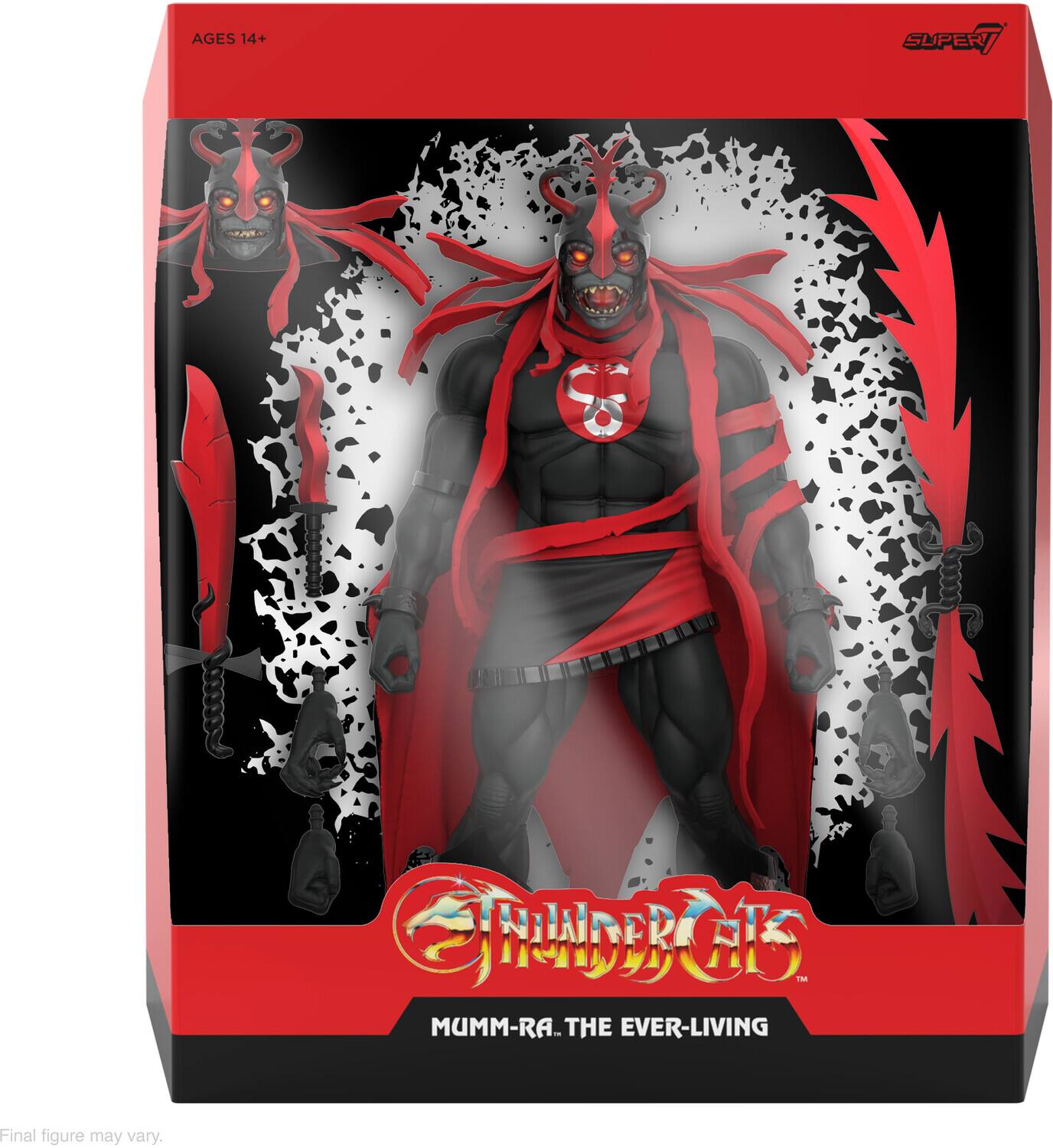 AGES 14+  
SUPER 7

JUNDROCK  
MUMM-RA. THE EVER-LIVING

Final figure may vary.