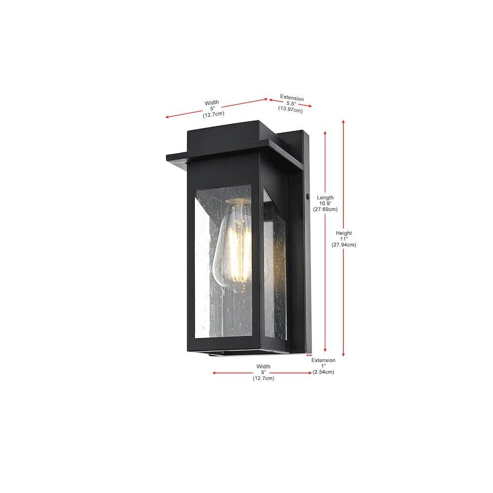 Elegant Lighting - Dunton 7 inch Outdoor Pendant - Black