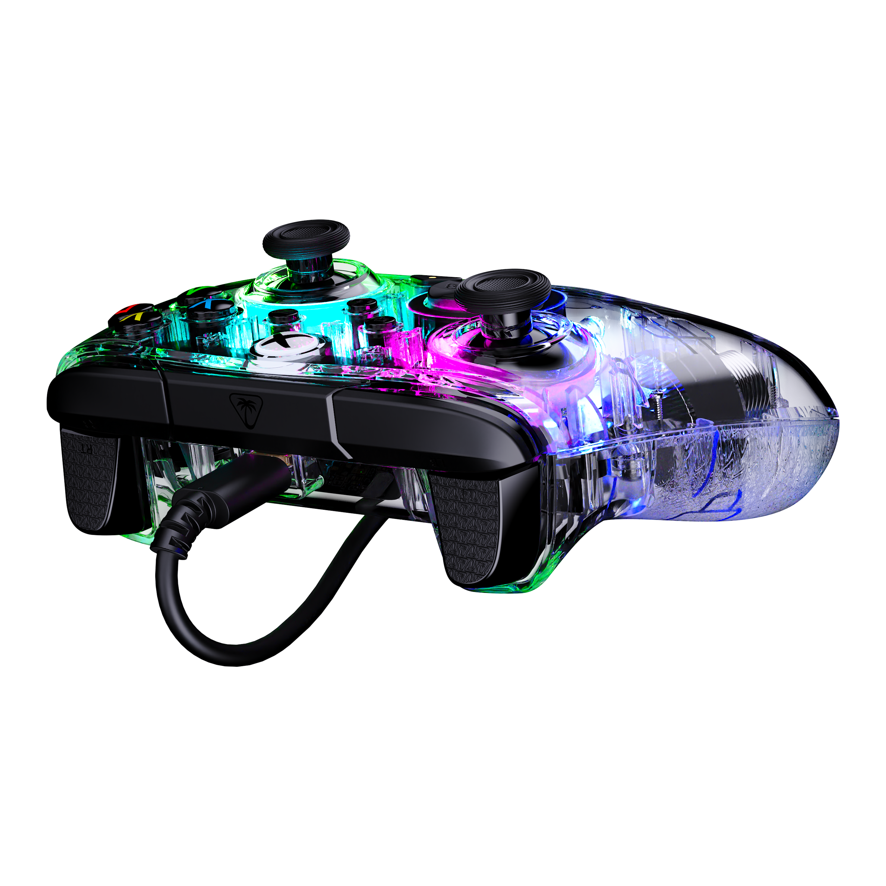Alt View 4. Turtle Beach - Afterglow™ Wired RGB Gaming Controller - Clear.