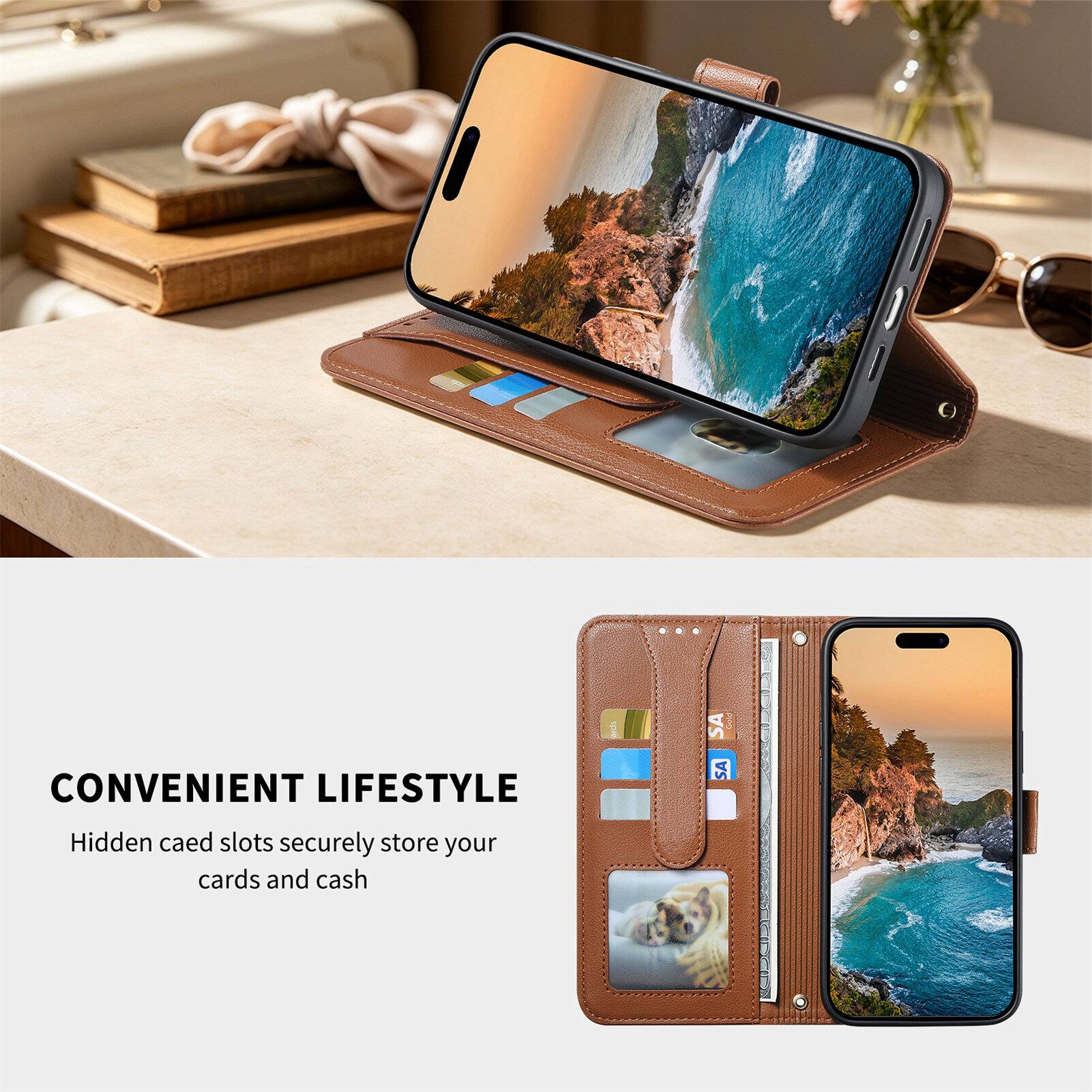 CONVENIENT LIFESTYLE

Hidden card slots securely store your cards and cash