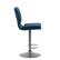 Alt View 11. CorLiving - Palmer Adjustable Channel Tufted Upholstered Barstool (set of 2) - Blue.