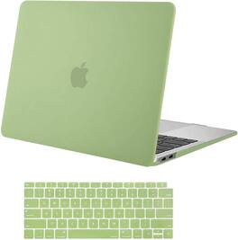 mosiso - Case for MacBook Air 13 inch Case 2020 2019 2018 Release M1 A2337 A2179 A1932 with Touch ID with Keyboard Cover - Chartreuse