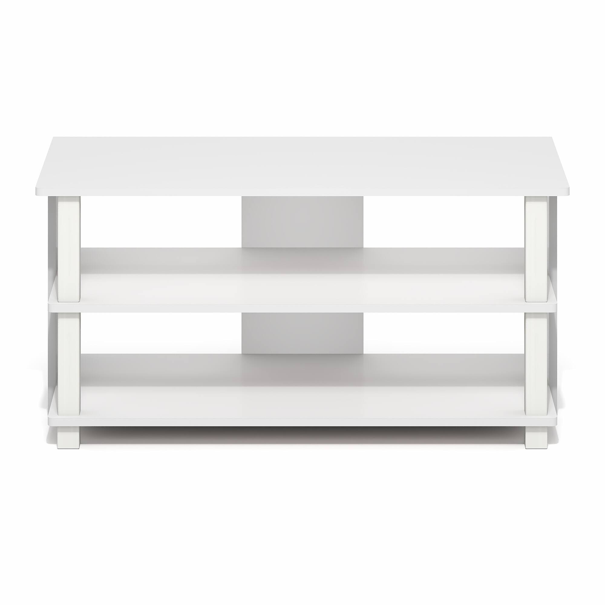 Alt View 6. Furinno - SULLY TV Stand, Entertainment Center with Open Shelf for TV up to 40 Inch, TV Console, Open Frame for Cable Management - White/White.