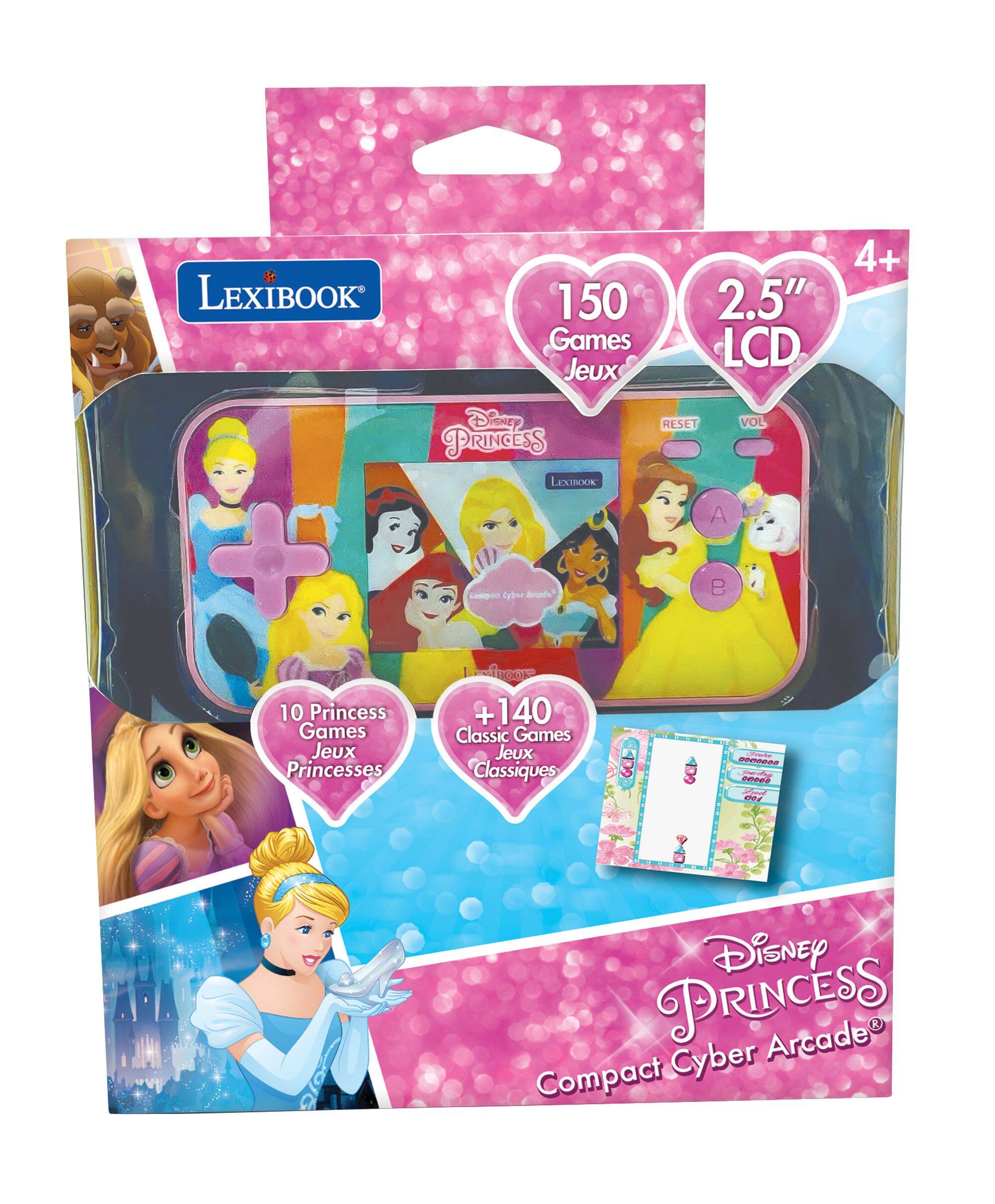 LEXIBOOK 150 Games Jeux 2.5" LCD 4+ Disney PRINCESS RESET VOL LEXIBOOK A Compon Aroda B 10 Princess Games Jeux Princesses Co + 140 Classic Games Jeux Classiques - emeel az Disney PRINCESS Arcade Compact Cyber
