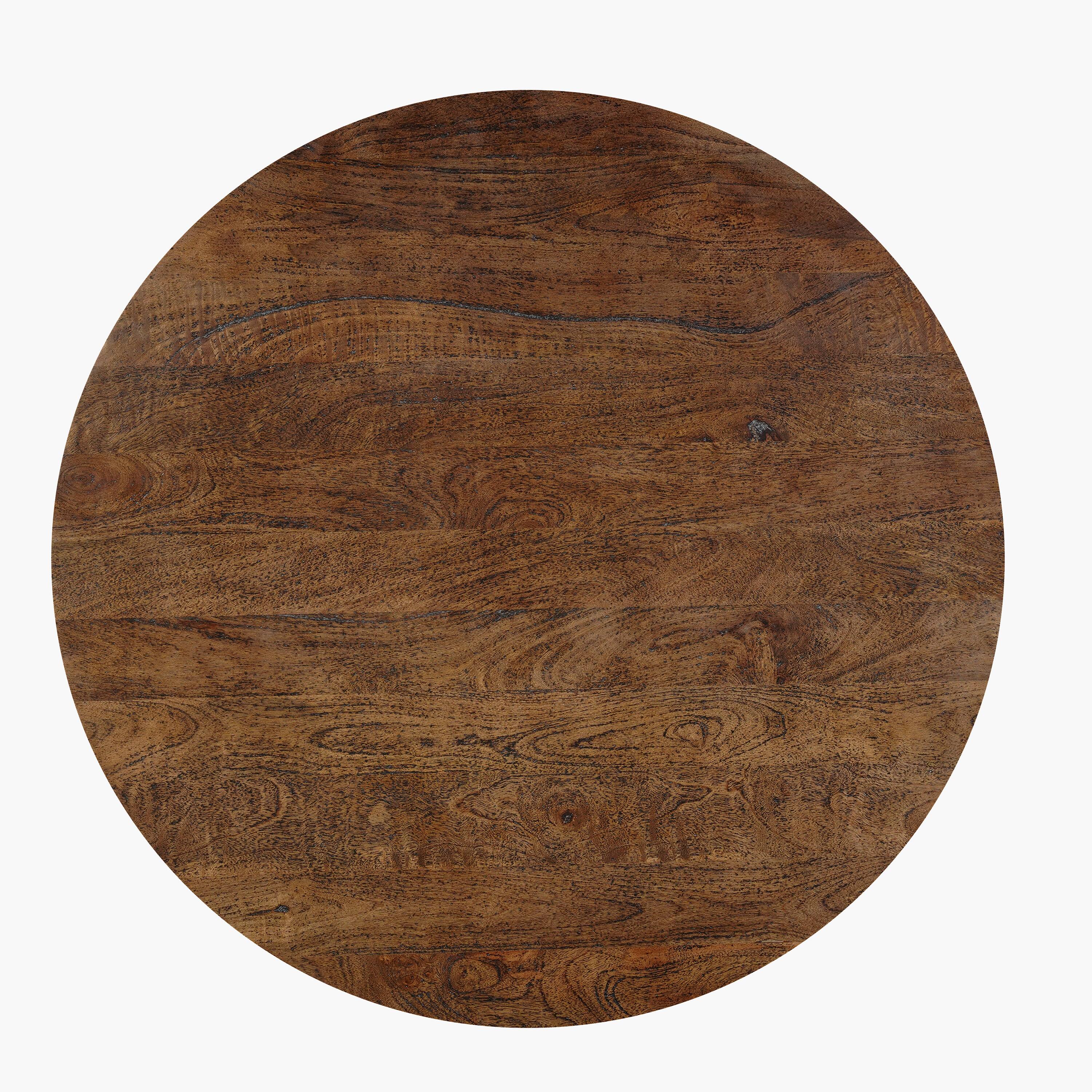 Alt View 3. Manhattan Lane - Arthur Coffee Table | 35.5" Round Top | Drum Shaped - Brown.